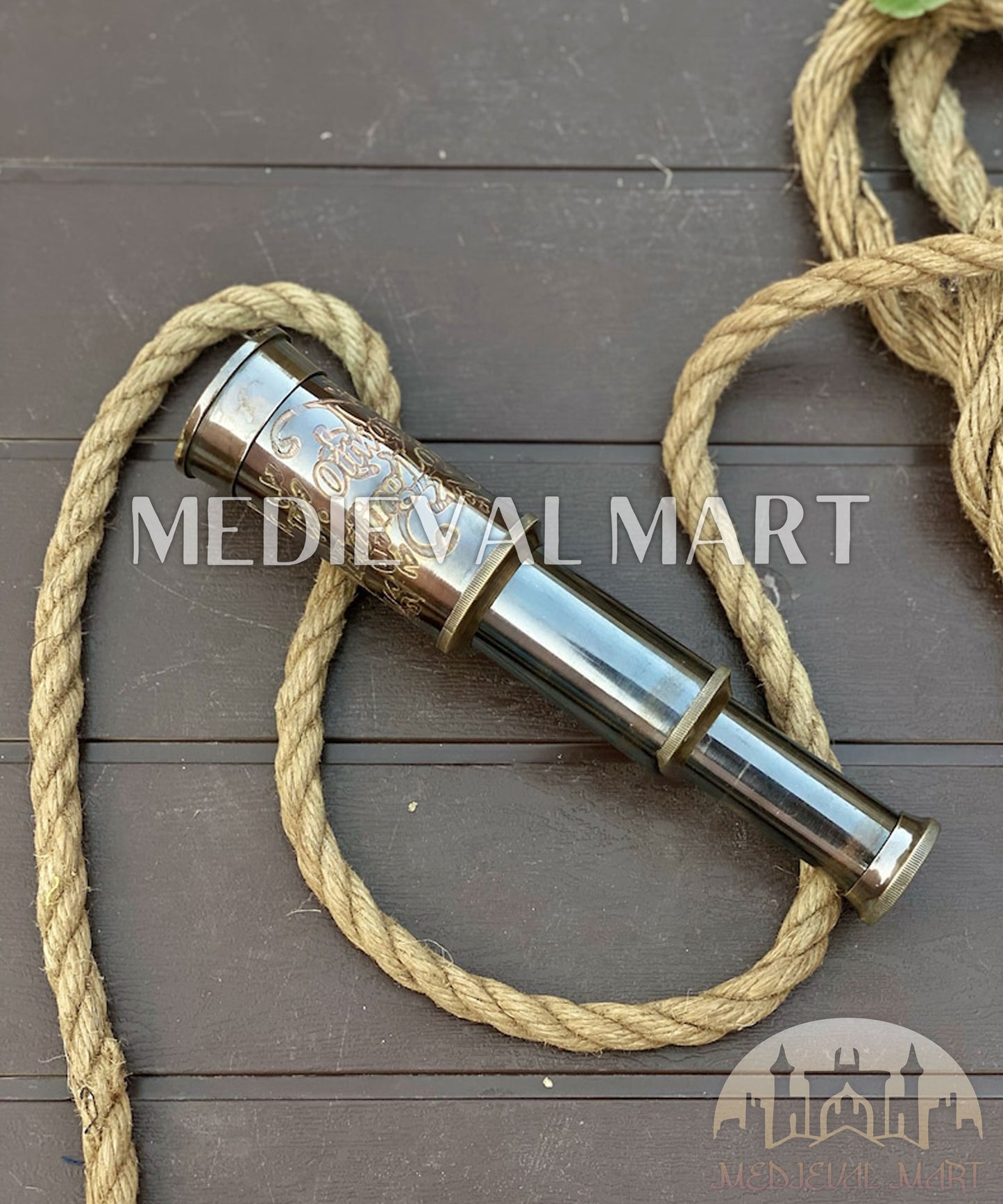 MEDIEVALMART Antique Brass Pocket Telescope Nautical Spyglass with Vintage Charm Gift For Mom