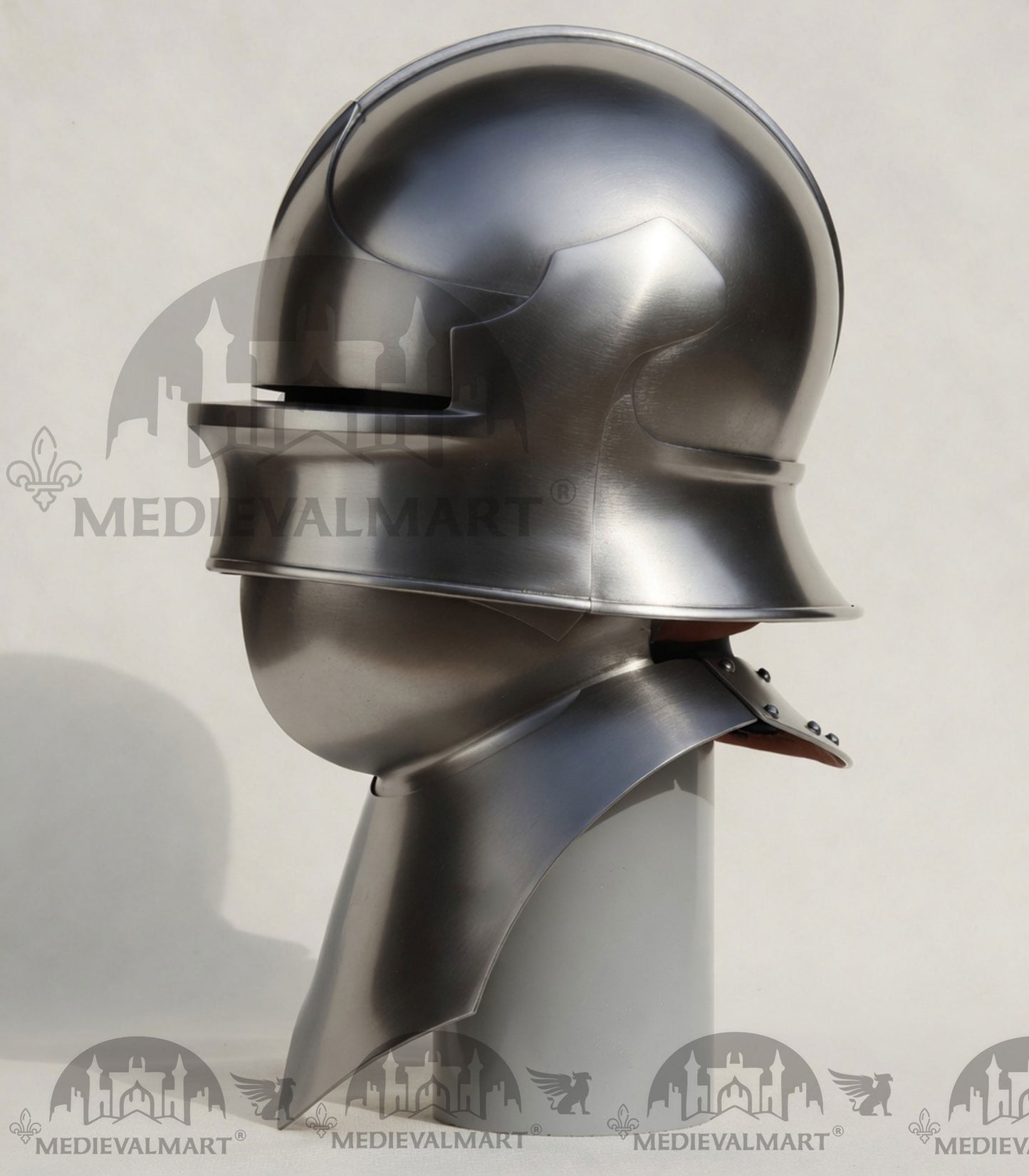 MEDIEVALMART Hungary Mid Century Medieval Gothic Celata War Helmet With Neck Armor