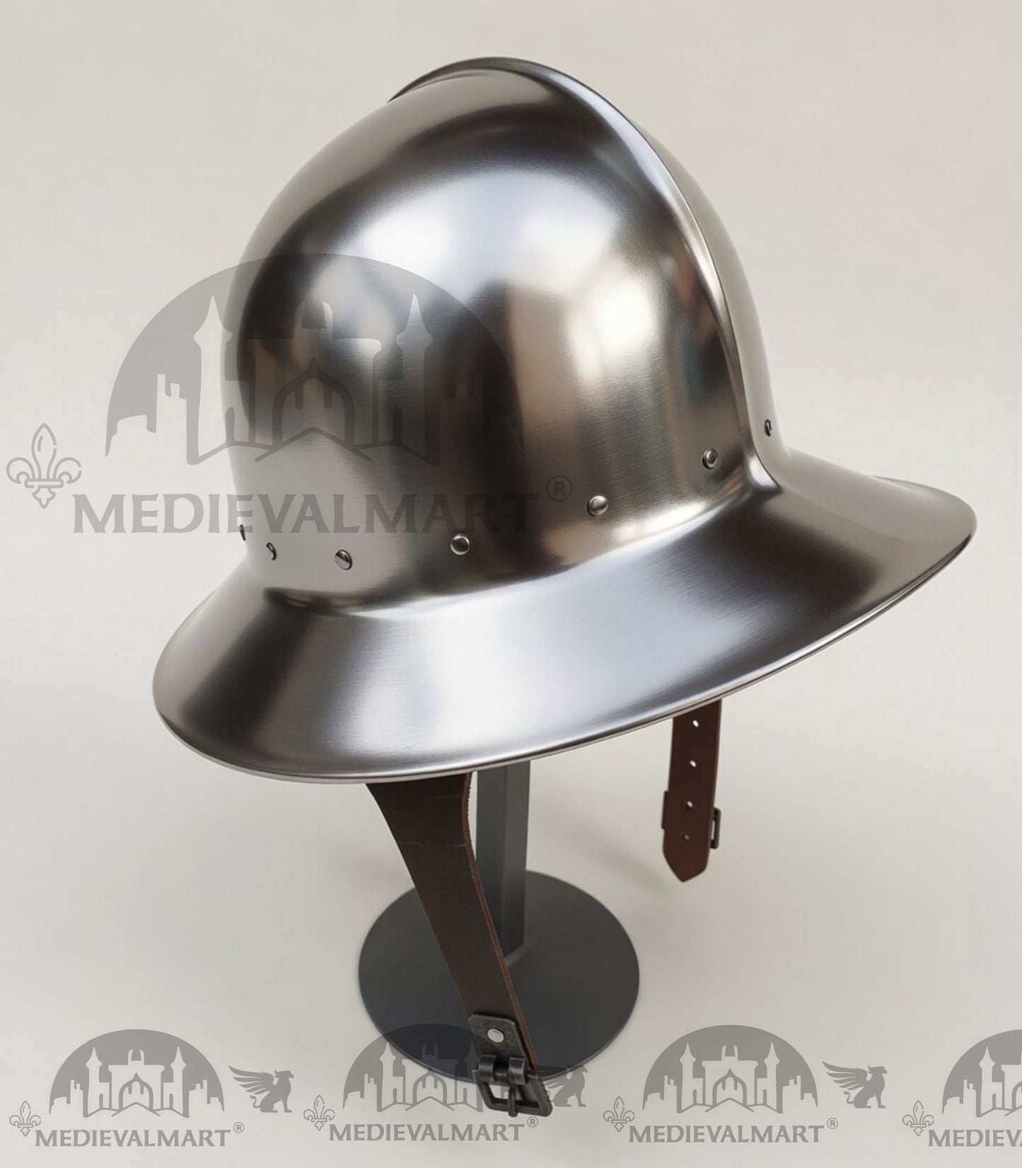 MEDIEVALMART Medieval Steel Battel Ready Kattle Helmet / Best for Reenactment
