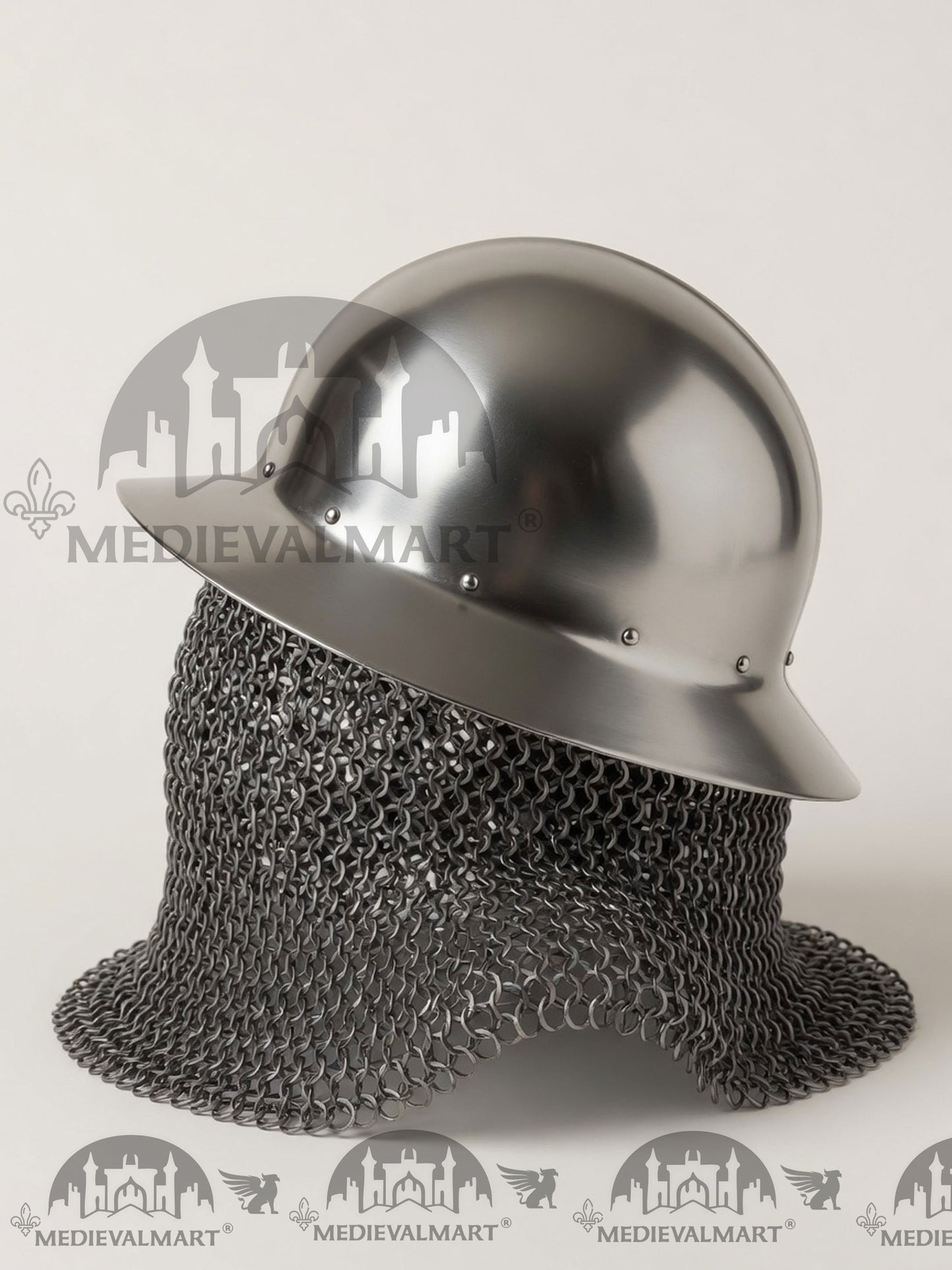MEDIEVALMART Casque Celleta médiéval pour homme avec cotte de mailles