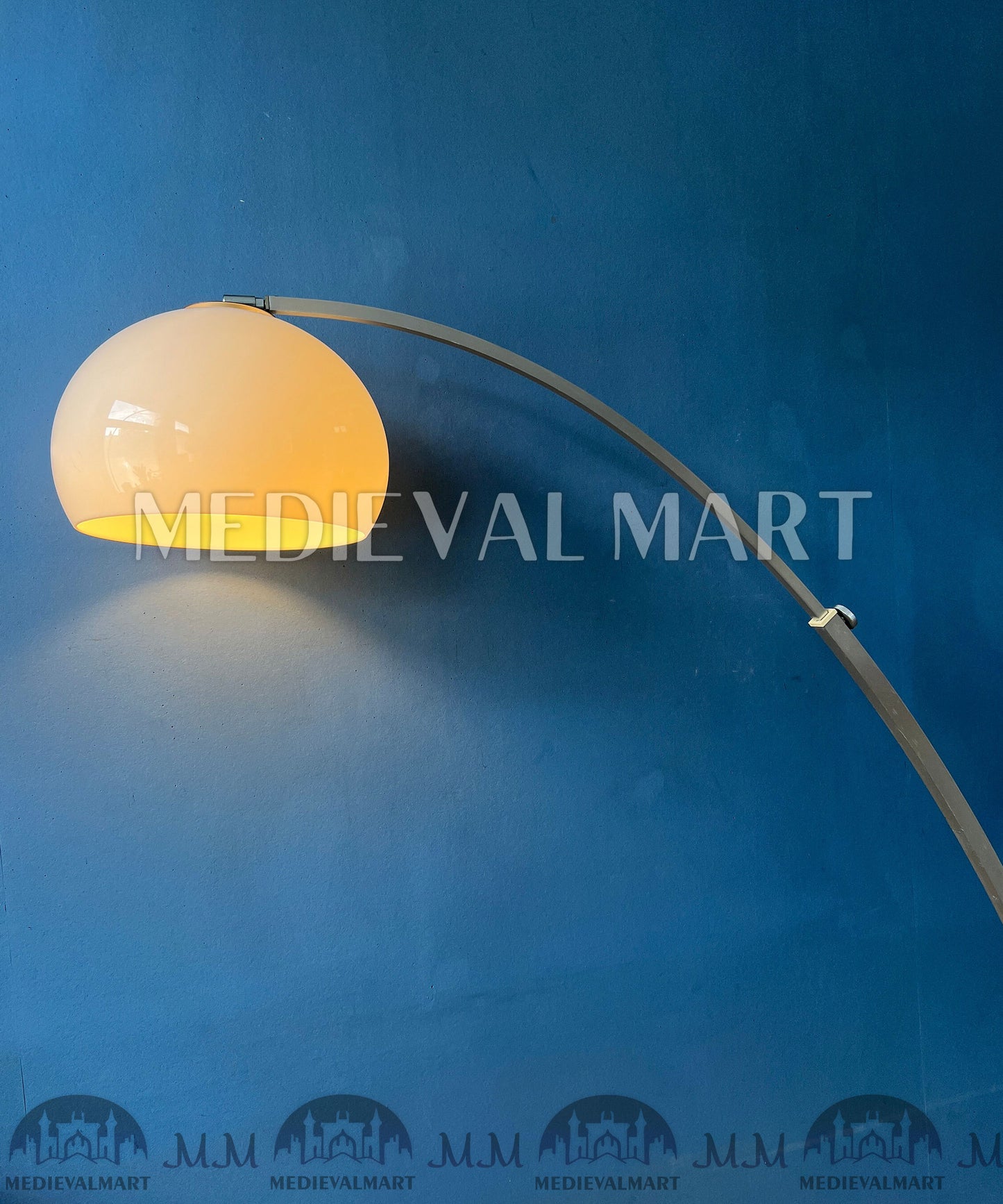 MEDIEVALMART Vintage Mid Century GEPO Space Age Mushroom Arc Floor Lamp