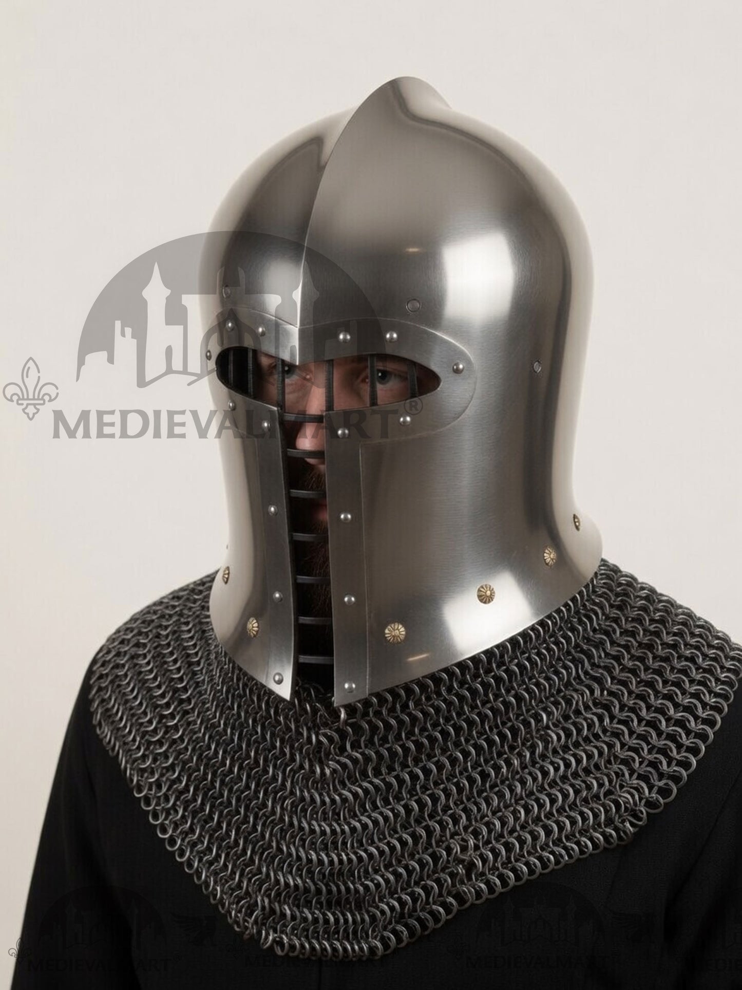 MEDIEVALMART 15th-century Italian war Simple barbute helmet / Best for Reenactment