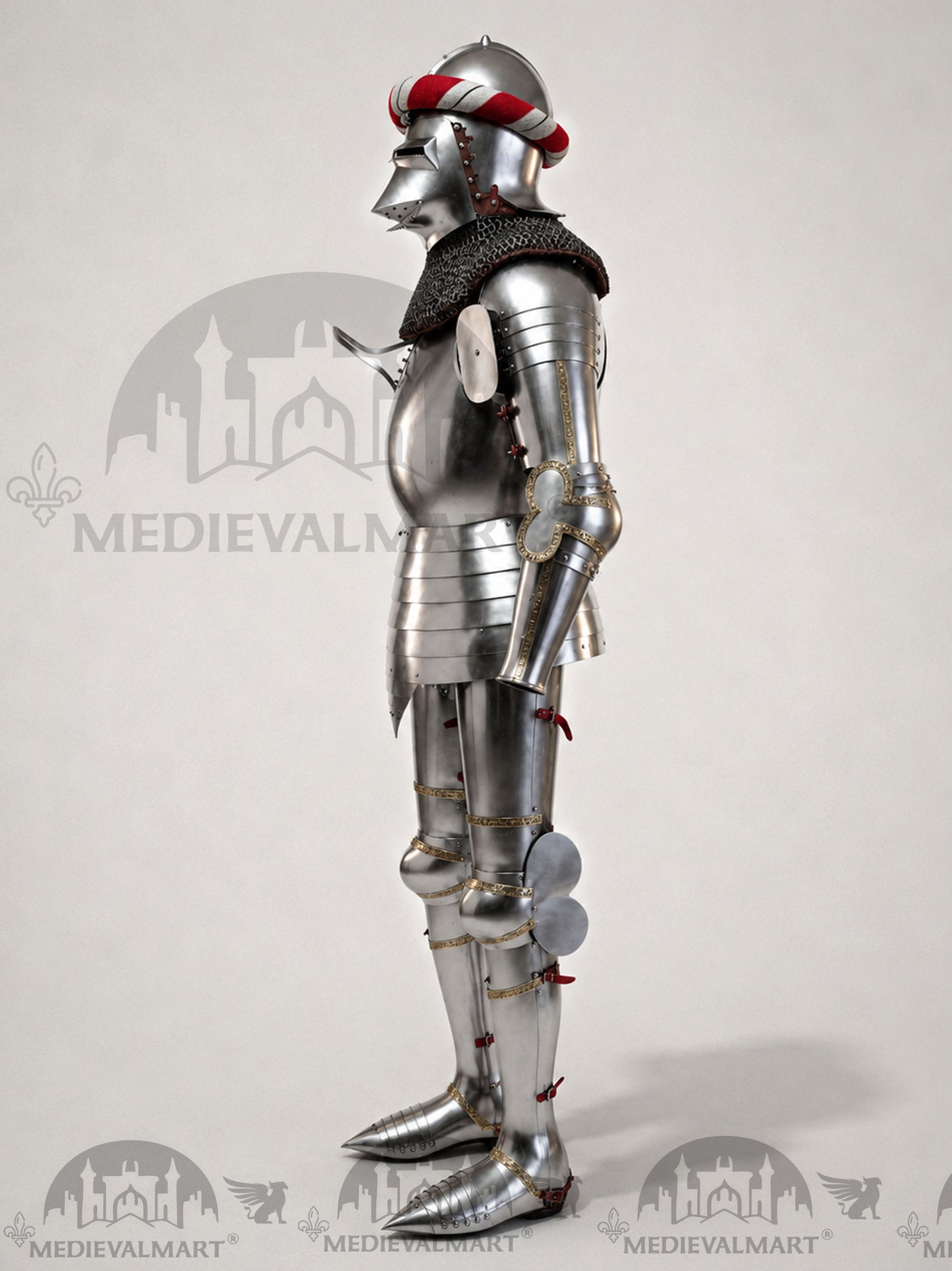 MEDIEVALMART Francis Authentic Medieval Full set of Armor W/H Hundshughel Bacient