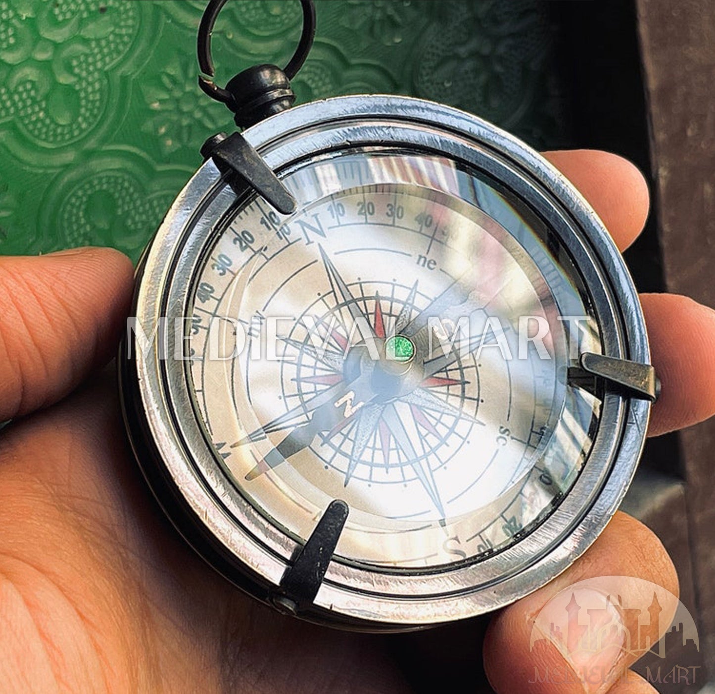 MEDIEVALMART Nautical Dollond London Working Compass Antique Black Finish | Gift For Him & Her