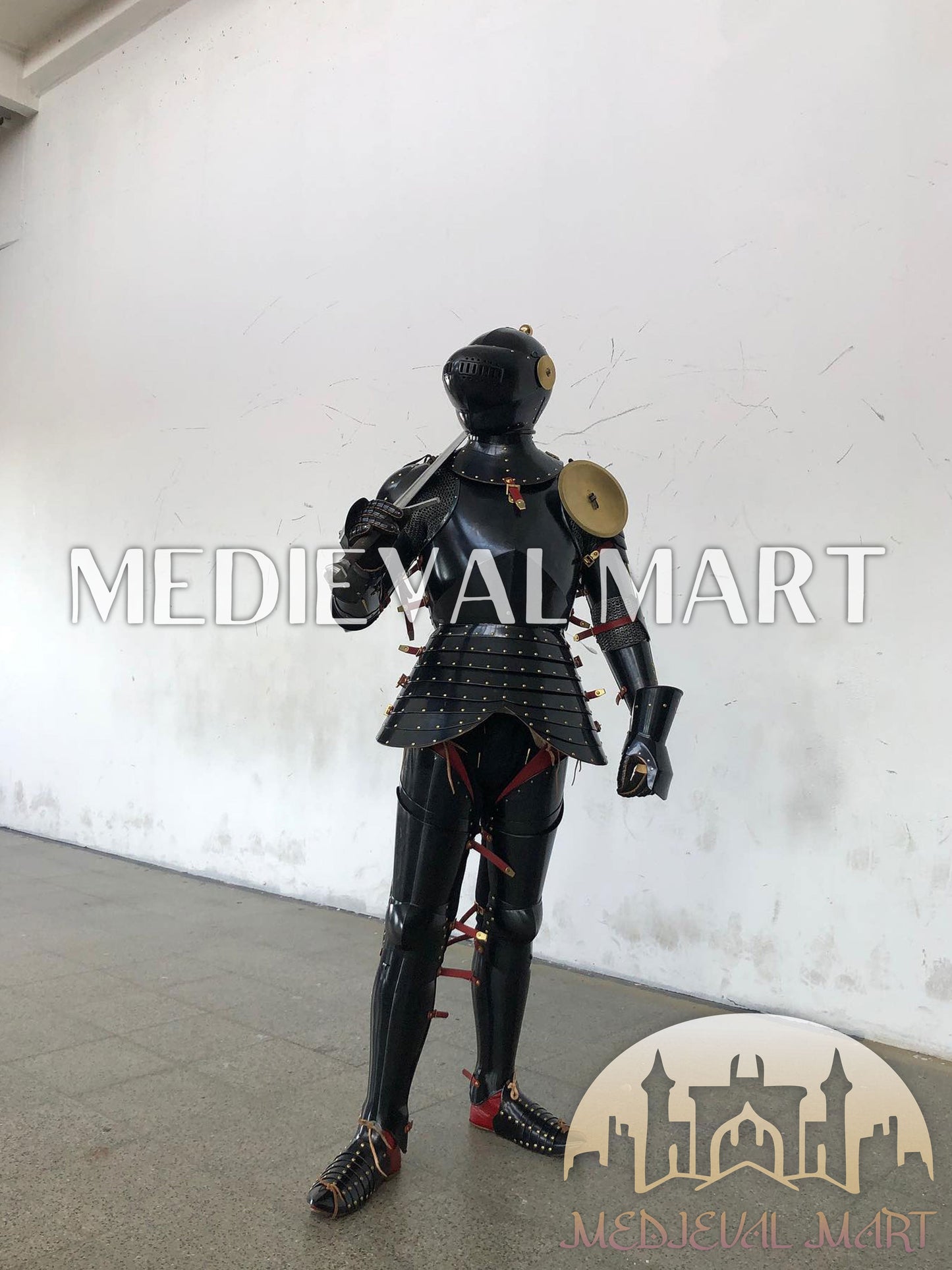 MEDIEVALMART Medieval Knight Katernbrust Full Body Armor Set W/H Sword