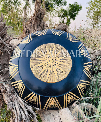 MEDIEVALMART Wonder Women Cosplay Shield Black & Gold Finish | Gift for Halloween Day