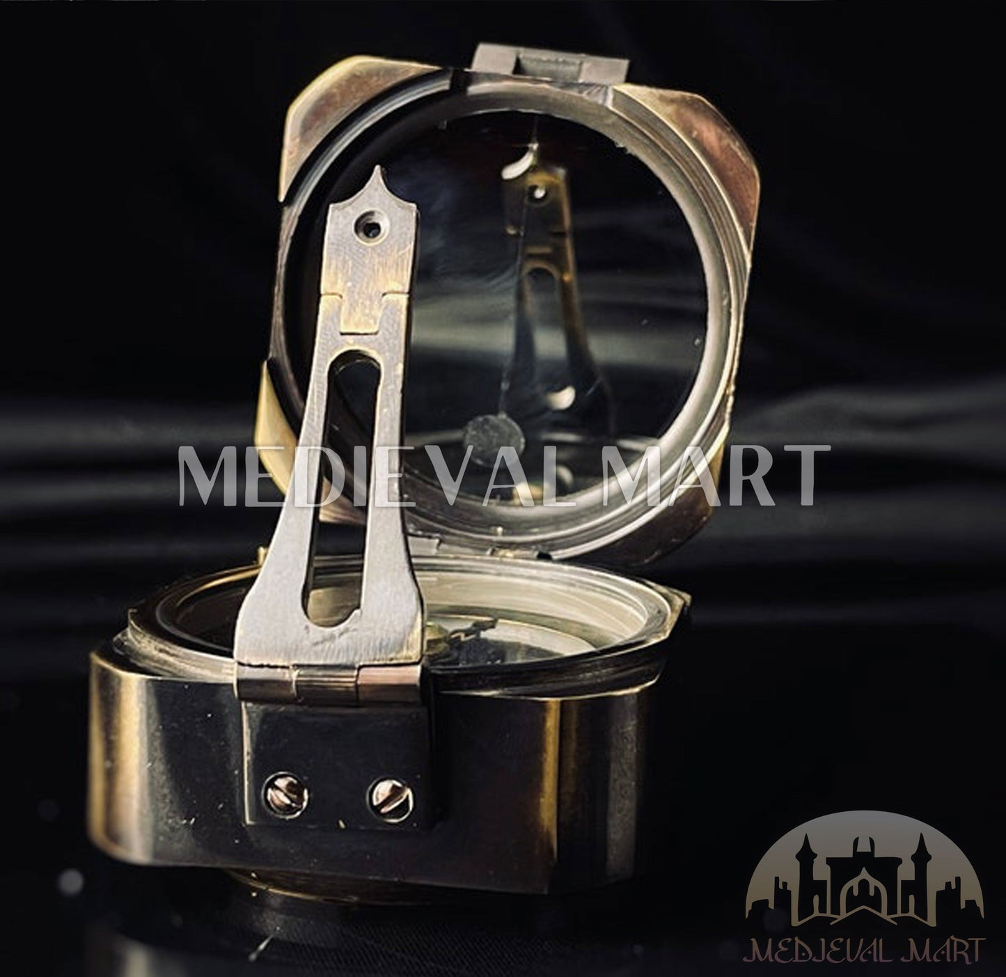 MEDIEVALMART Antique Working Brass Brunton Compass Unique Marine Antique Finish | Gift For Mom, Dad