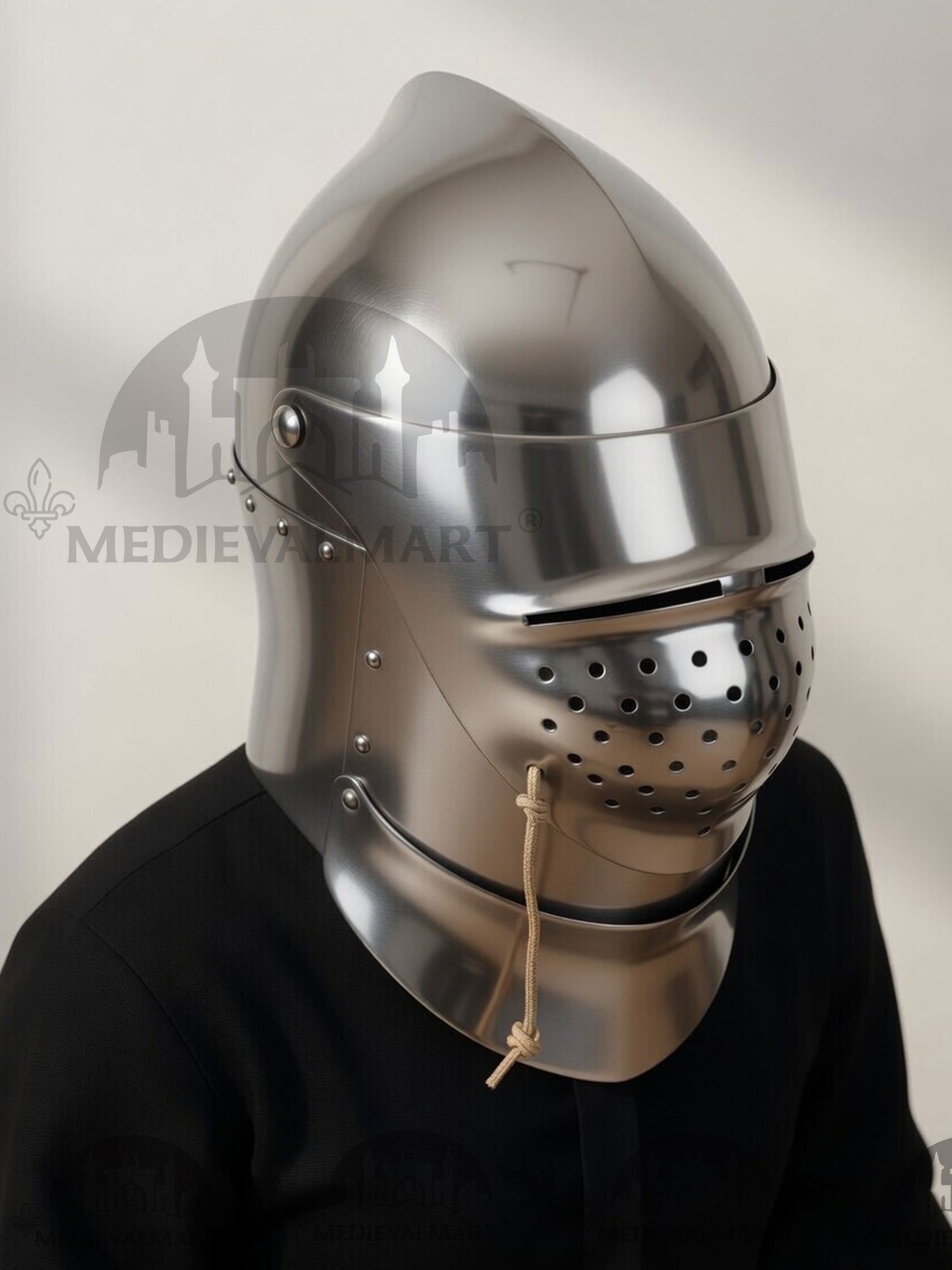 MEDIEVALMART Medieval XV Century The Great Bascinet “Sailsbury” Helmet