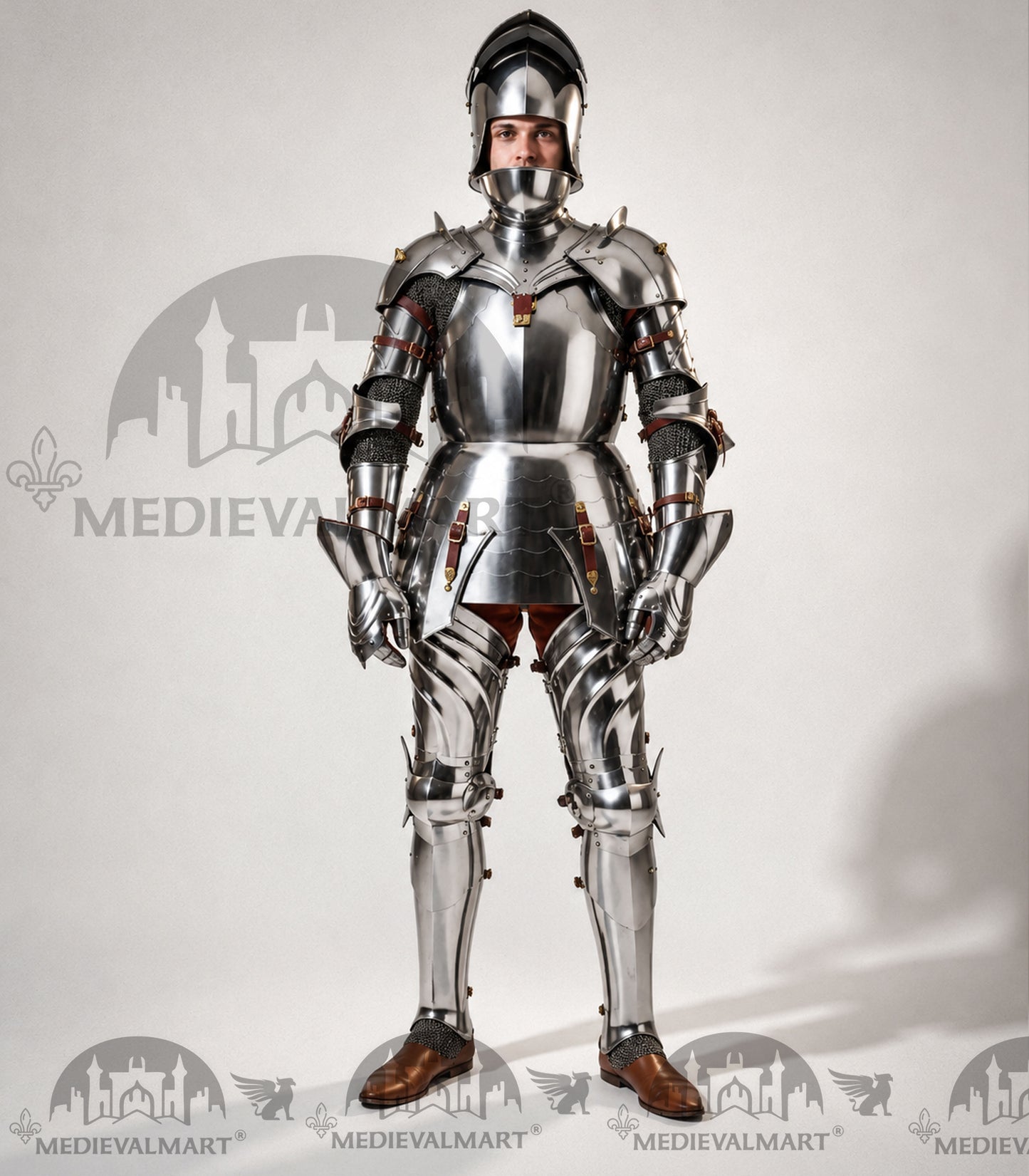 MEDIEVALMART 15th Century Gothic Full Plate Armor | Medieval Knight Suit For Reenactment & Cosplay
