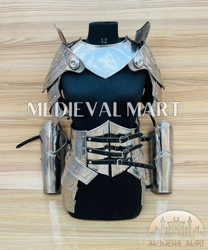 MEDIEVALMART (Isolara Dragonplate) Women’s Armor W/H Frost belt or Arms Armor