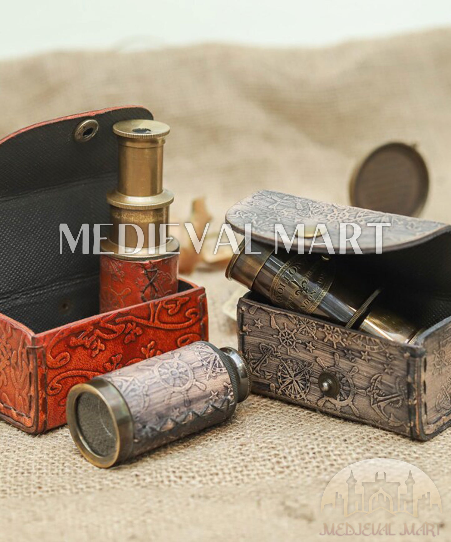 MEDIEVALMART Handmade Decorative 6-Inch Reflector Telescope: Rustic Nautical Decor Gift for Mom