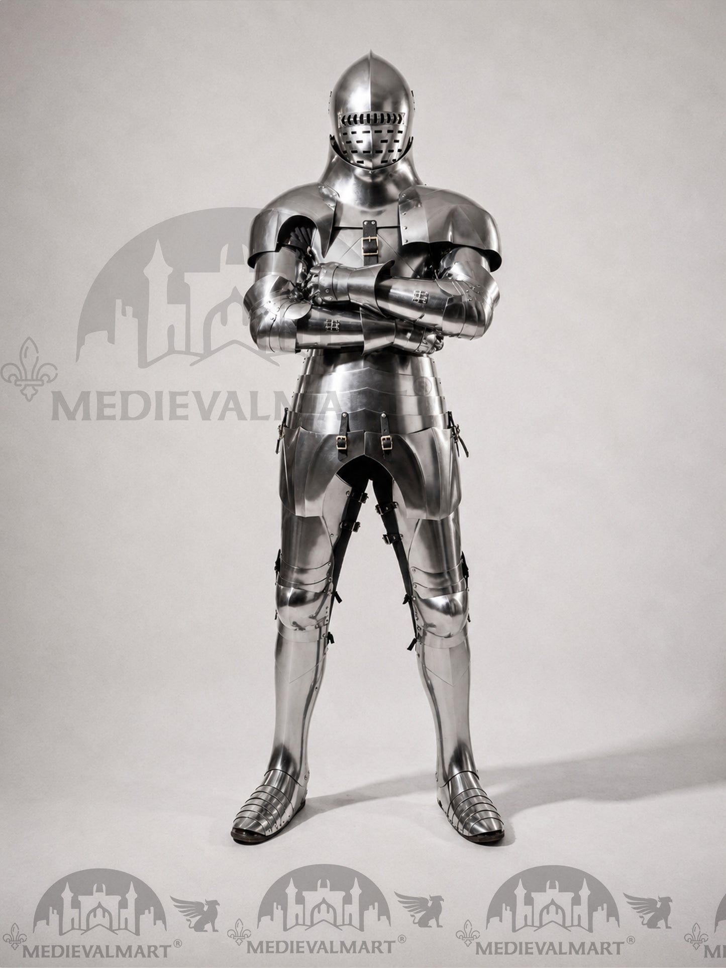 MEDIEVALMART Medieval knight Full Plate Customised English Body Armor With Viking Axe Weapon