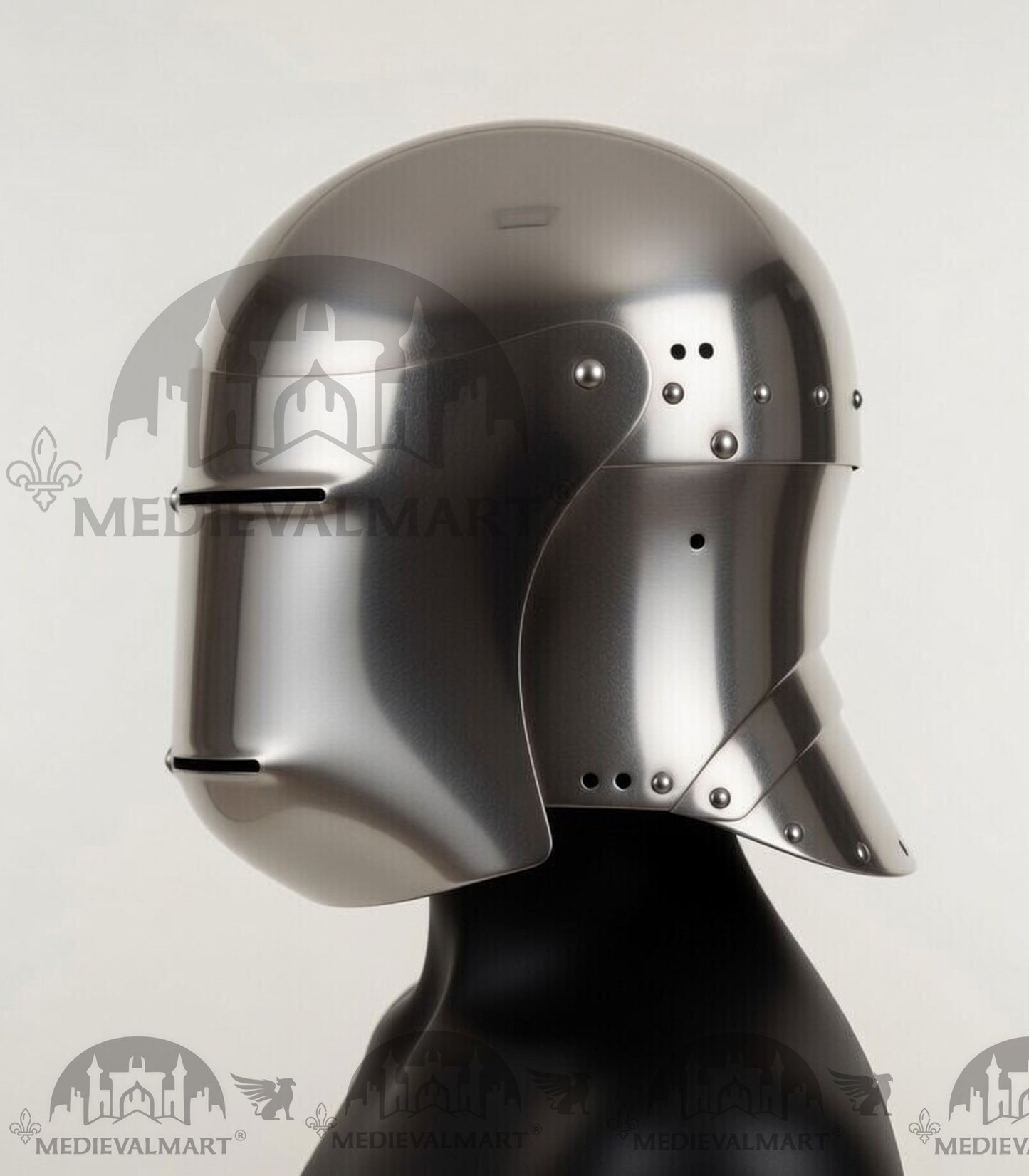 MEDIEVALMART Medieval Steel German knight Sallet head armor "The Kingmaker" Helmet