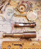 MEDIEVALMART Nautical Miniature Brass Telescope: Steampunk Nautical Spyglass Pendant