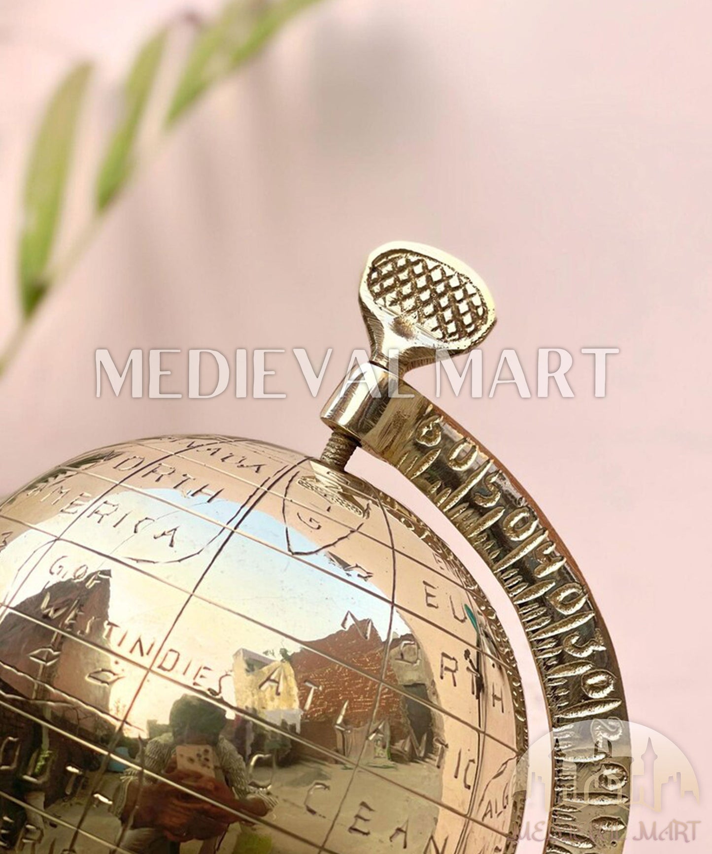 MEDIEVALMART Full Brass Armillary Sphere Globe Celestial Rotating World | Christmas Gifts, Gift for Dad, Gift for Mom