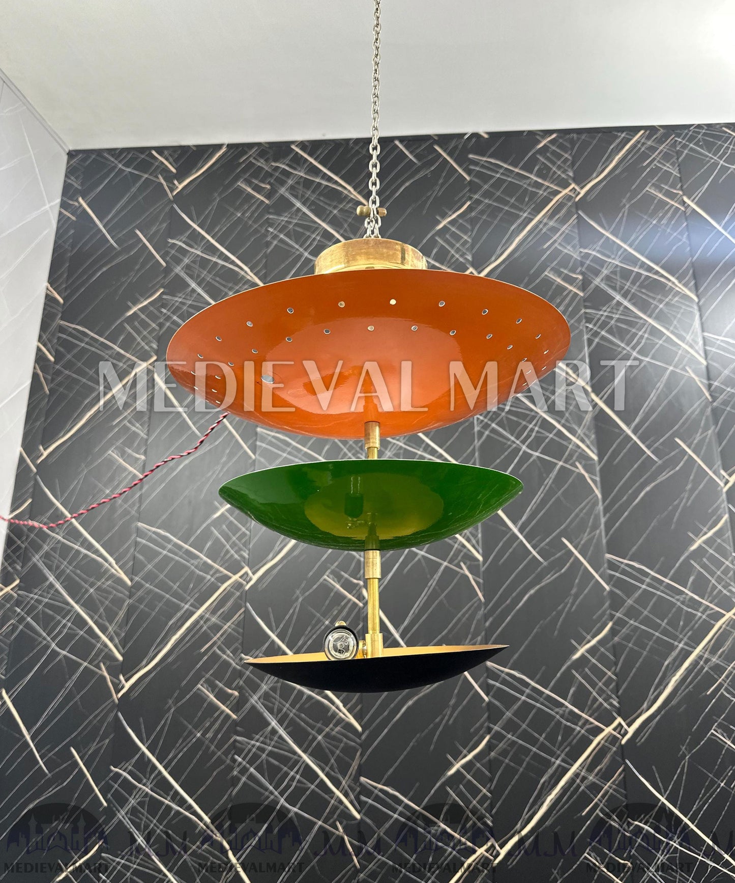 MEDIEVALMART Customized Modern Brass Pendant Light: Handcrafted Ceiling Lamp