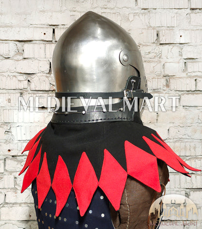 MEDIEVALMART Medieval Archaic “Eisenkopf” Bacinet Helmet Italian HMB; SCA "Bellifortis"