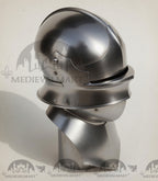 MEDIEVALMART Hungary Mid Century Medieval Gothic Celata War Helmet With Neck Armor