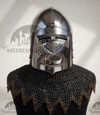 MEDIEVALMART XIV Century Medieval Houndskull "Lorenzo" Bascinet Visor Helmet HMB; IMCF