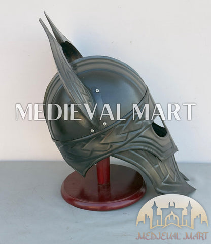 MEDIEVALMART Great Fantasy Helmet With Metal Horns or Free Stand | LARP Props