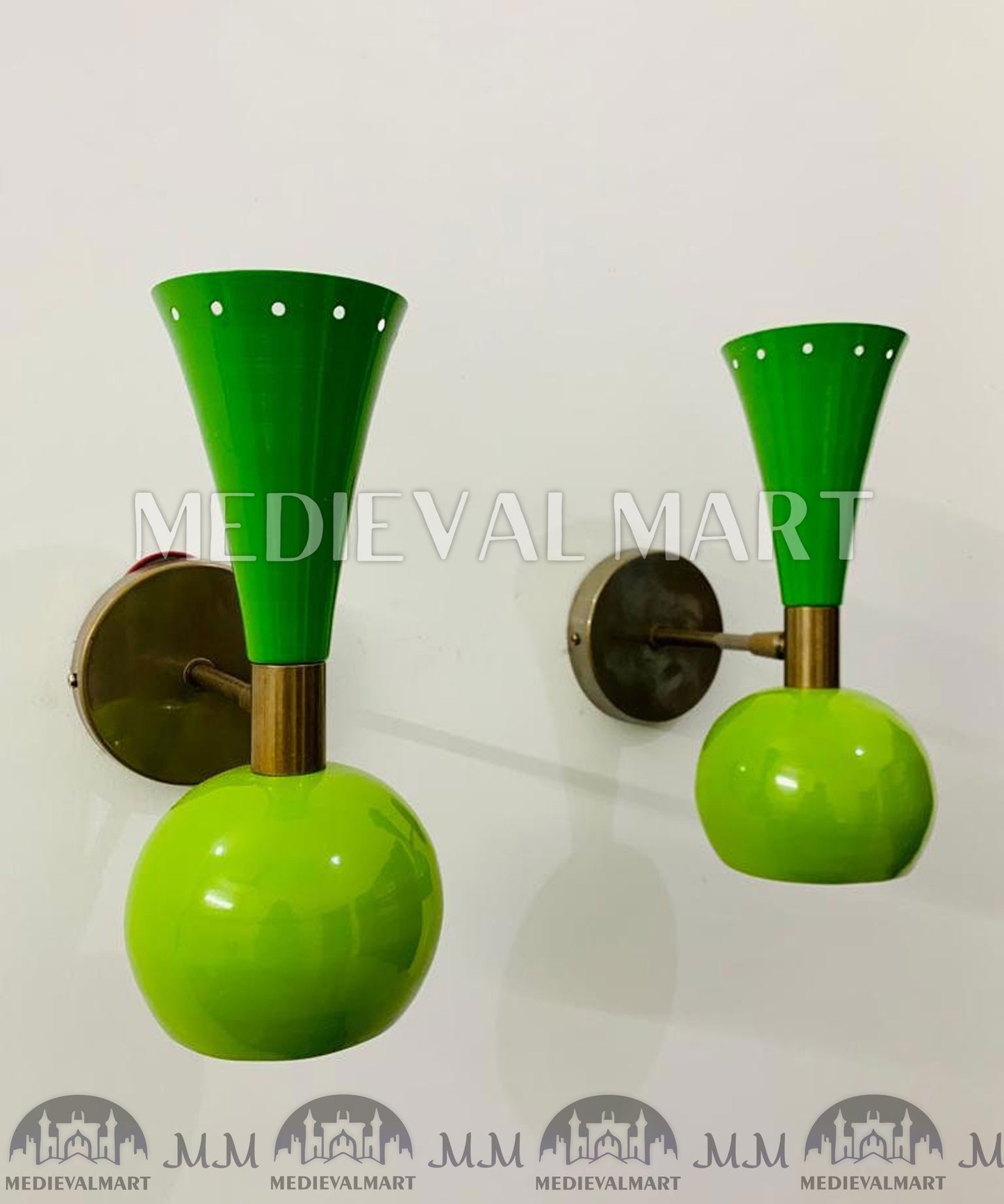 MEDIEVALMART 1950s Pre Modern & Rustic Lighting modern Industrial Wall Sconce Lights