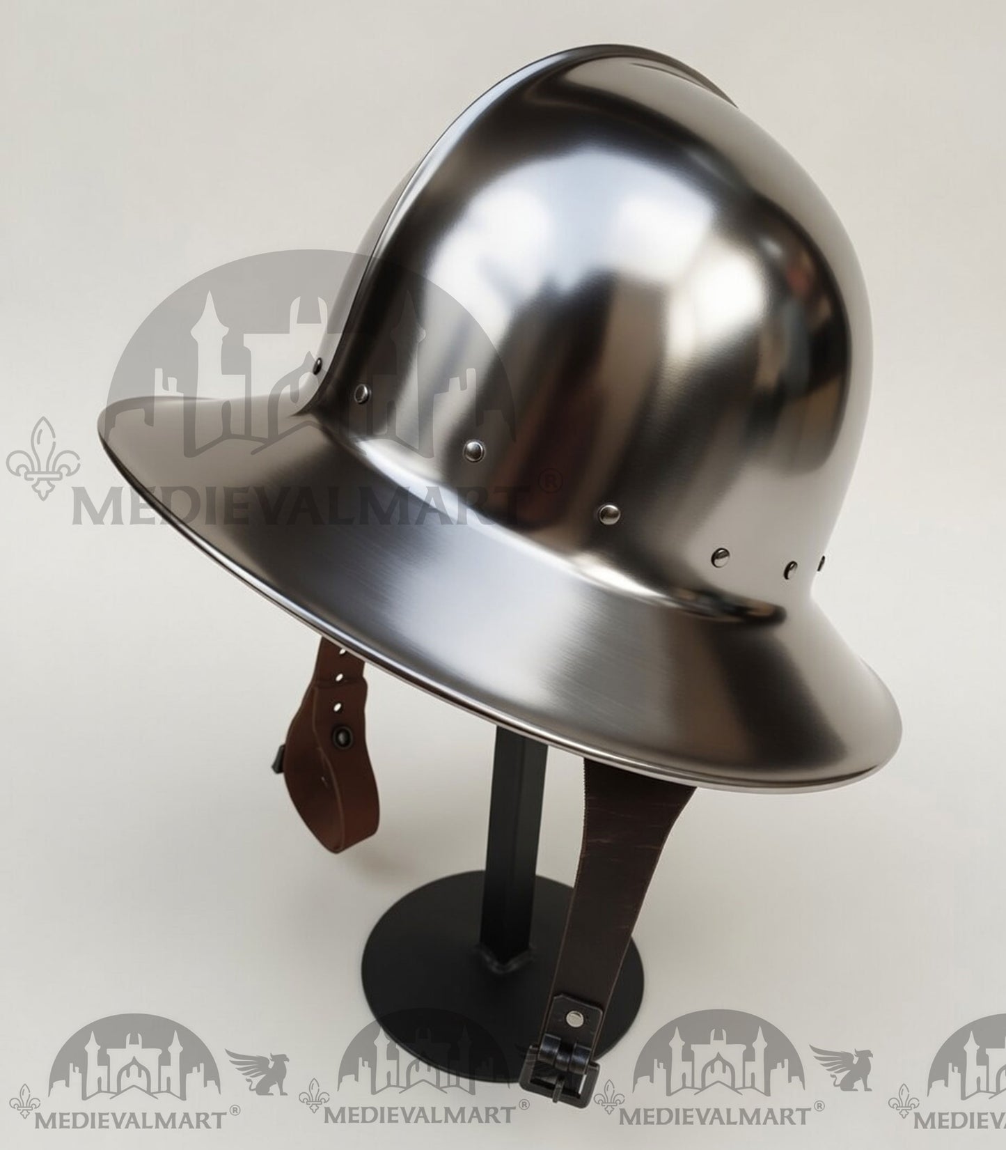 MEDIEVALMART Medieval Steel Battel Ready Kattle Helmet / Best for Reenactment