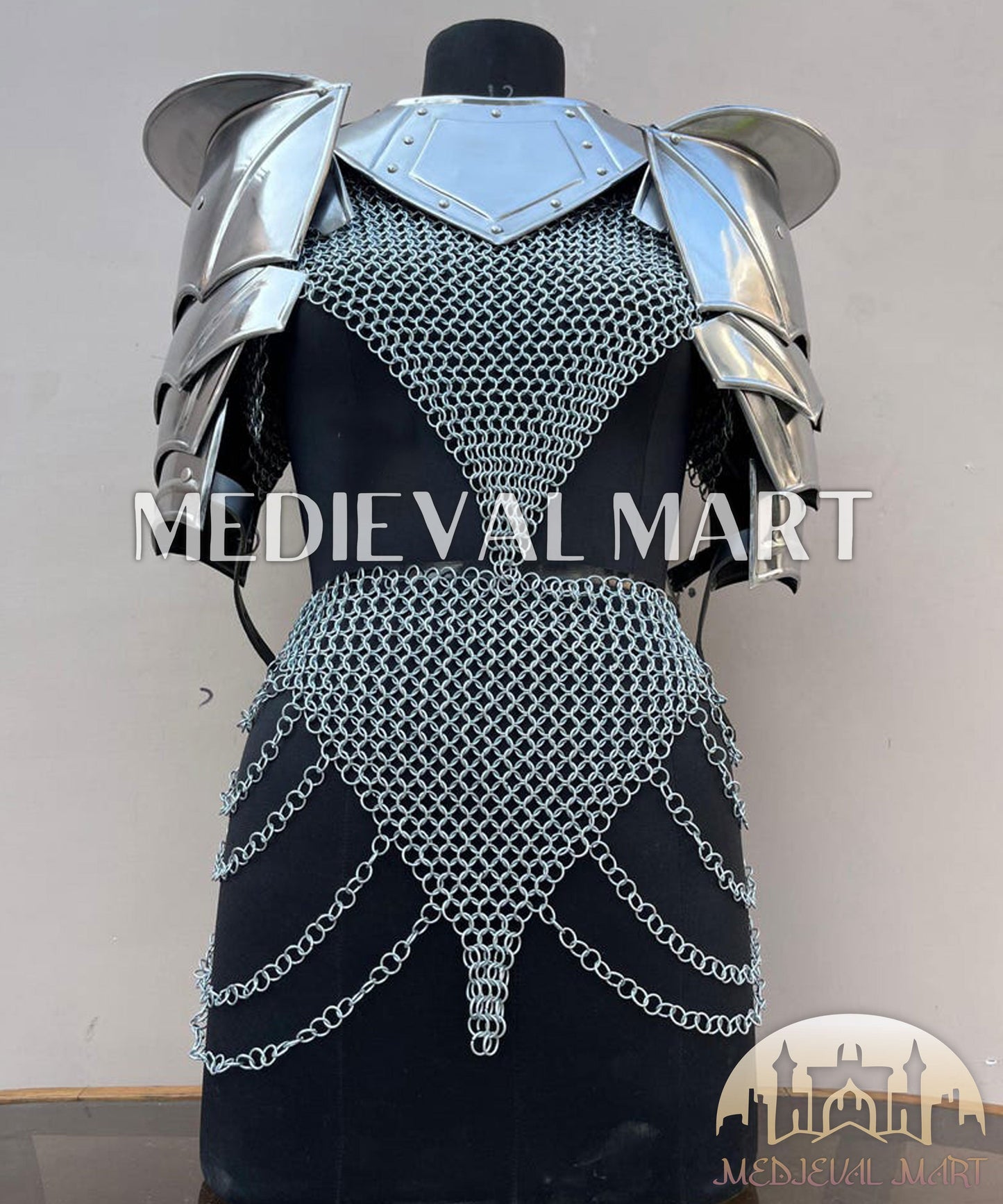 MEDIEVALMART (Velmora Siege) Women’s Armor With (Duskblade) Chainmail Armor