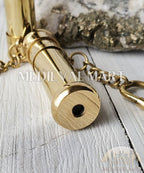 MEDIEVALMART Nautical Mini Brass Kaleidoscope Pendant Steampunk Necklace Supply