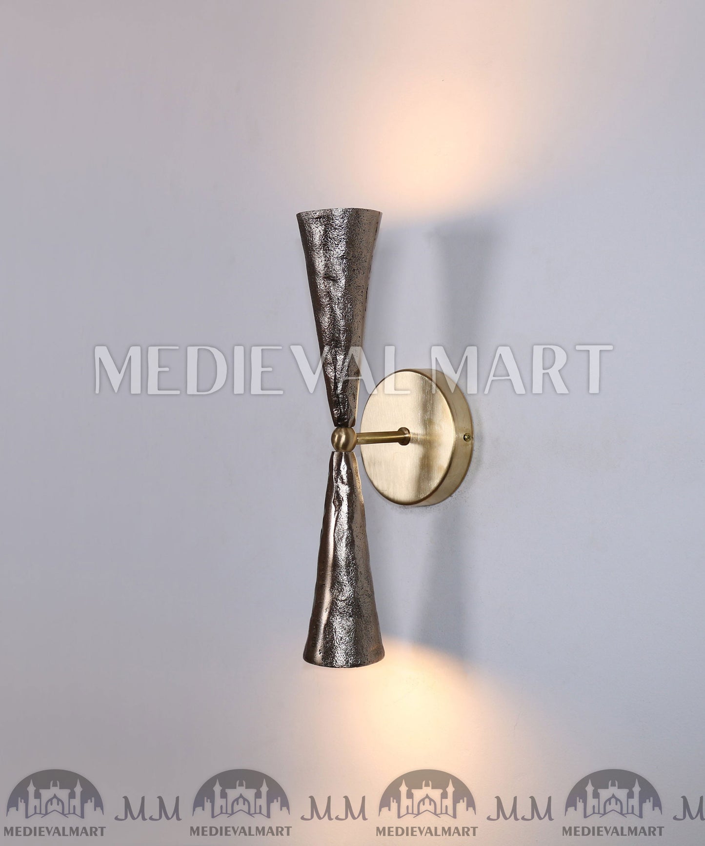 MEDIEVALMART Blackened Brass Wall Lighting , Brass Wall Lamp Vanity Light Fixture Wall lamp