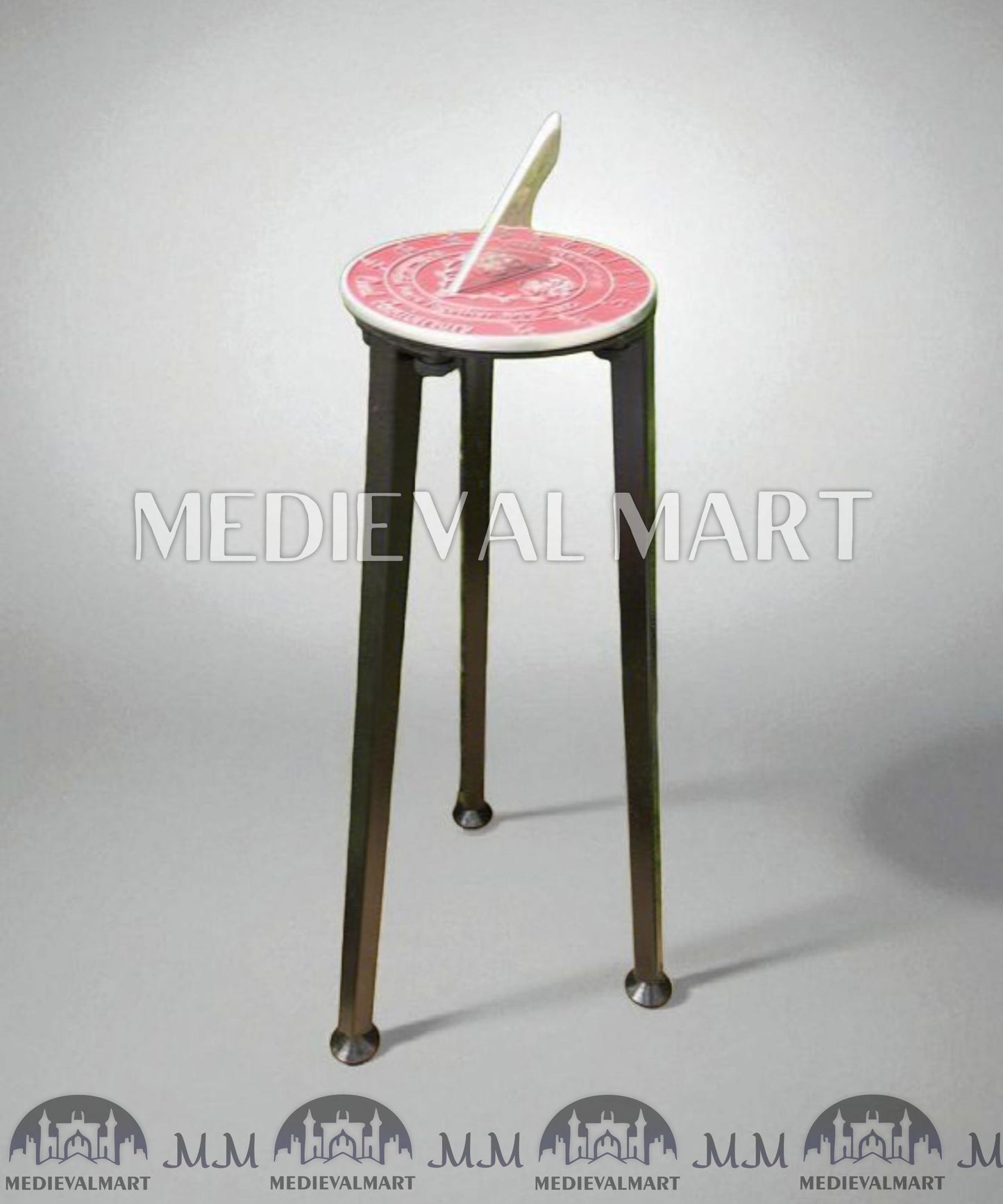 MEDIEVALMART 35th "Wonderful Years" Coral Anniversary Sundial Clock Best Gift For Anniversary Day