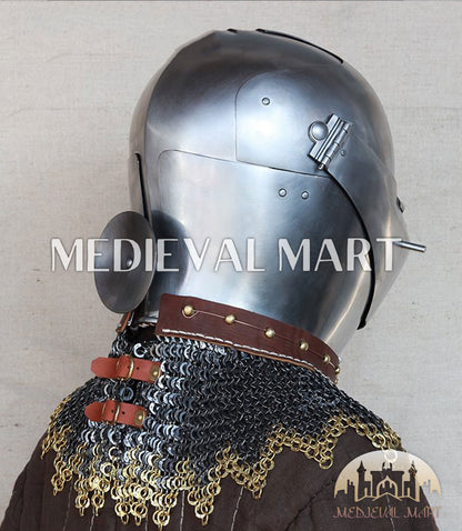 MEDIEVALMART XV Century Italian King Guard Houndskull Combat Bascinet Helmet