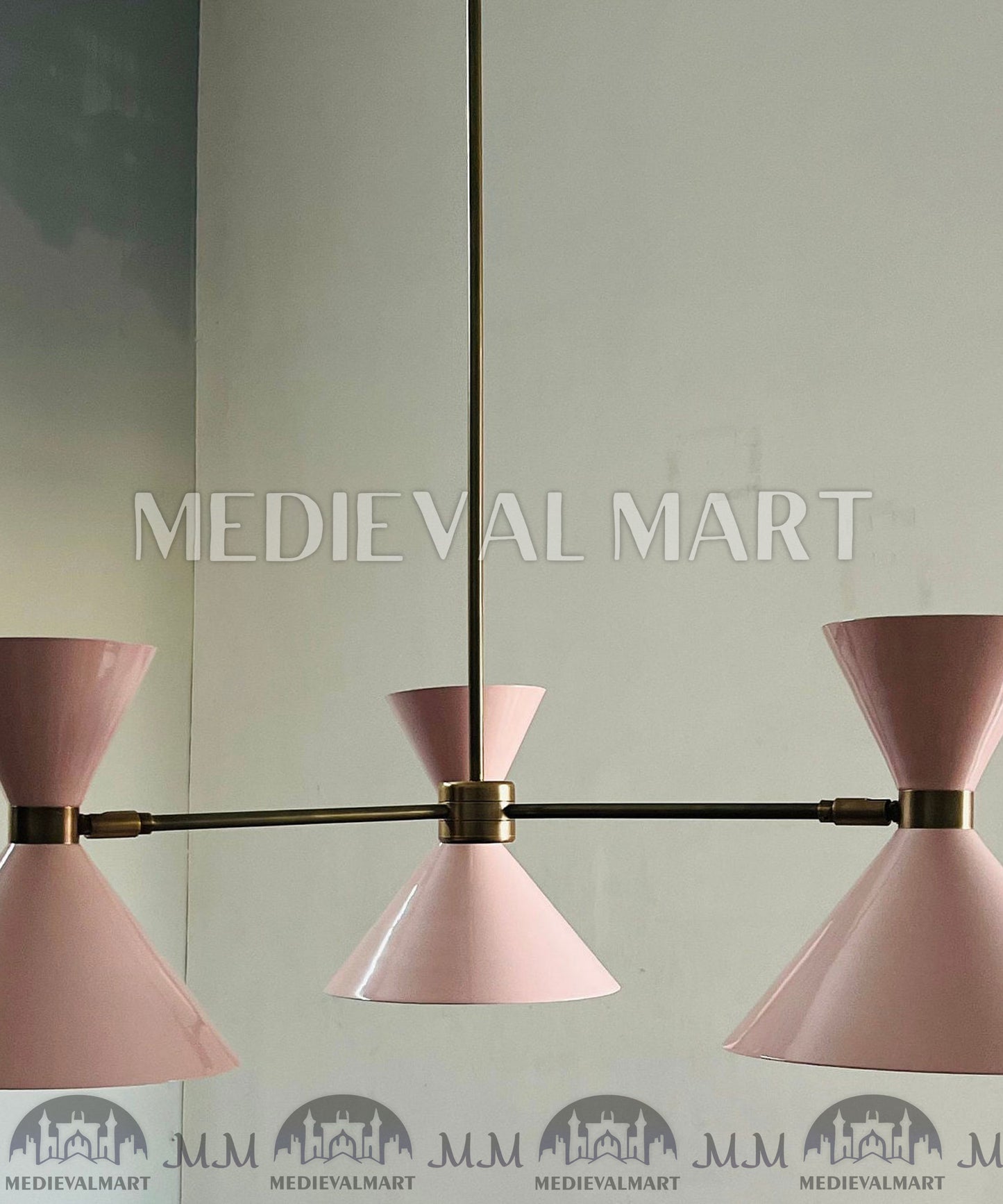 MEDIEVALMART Italian Mid Century Sputnik Chandelier 6-Light Stilnovo Design