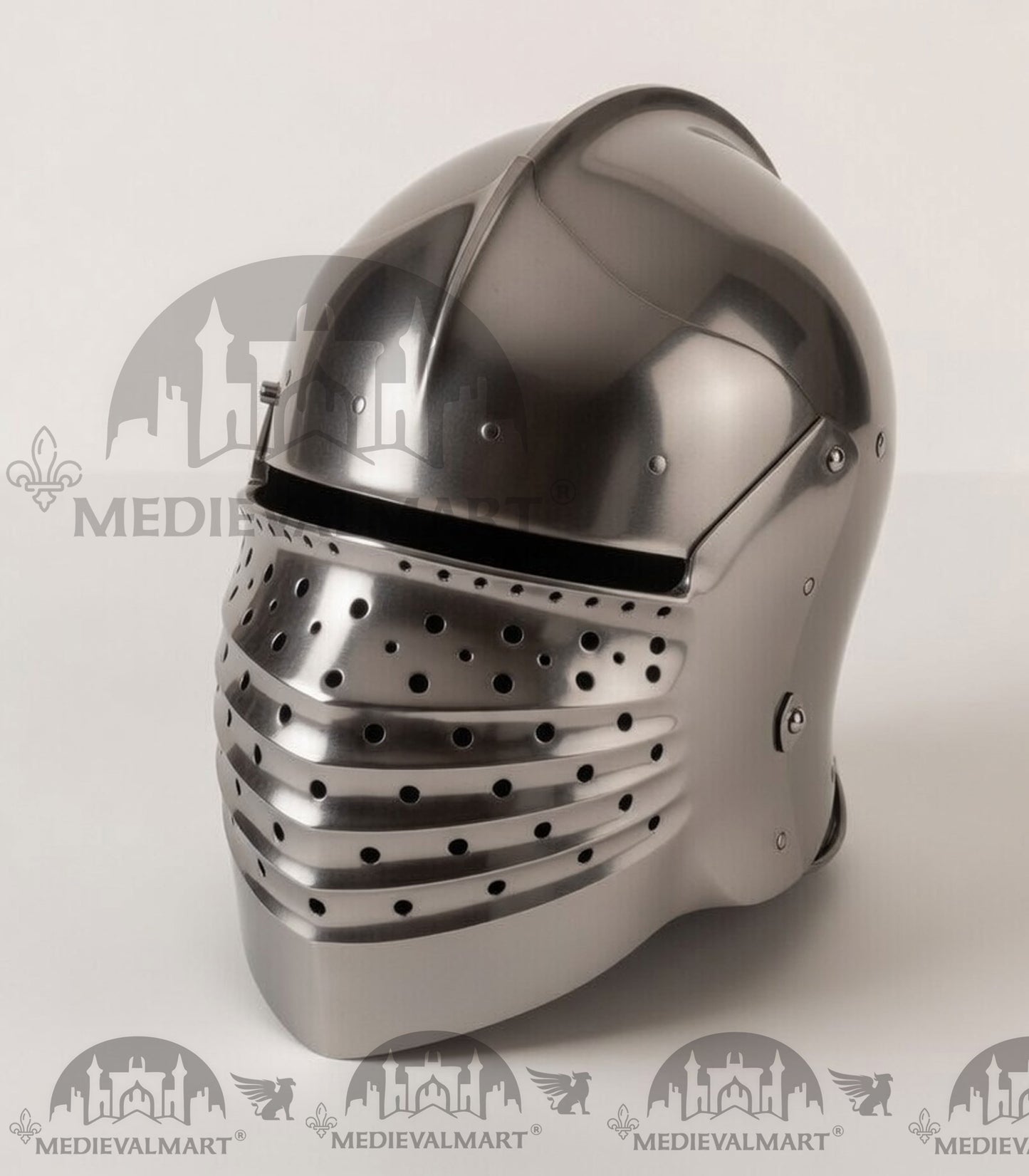 MEDIEVALMART XV Century Medieval North Italian face Sallet W/H Bellows Visored Late Helmet