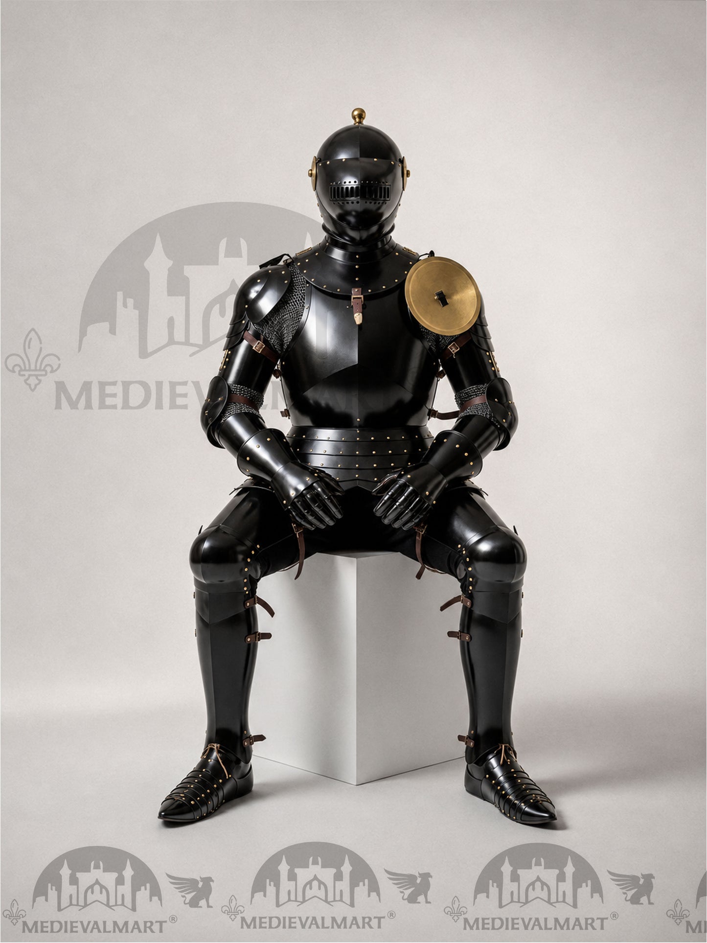 MEDIEVALMART Medieval Knight Katernbrust Full Body Armor Set W/H Sword