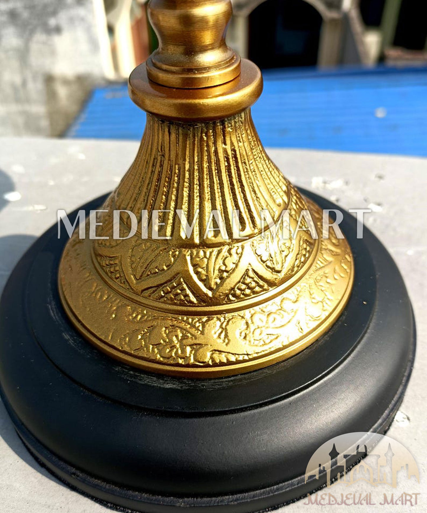 MEDIEVALMART Handmade Engraved Brass Armillary Sphere with Wooden Base – Nautical Globe Decor