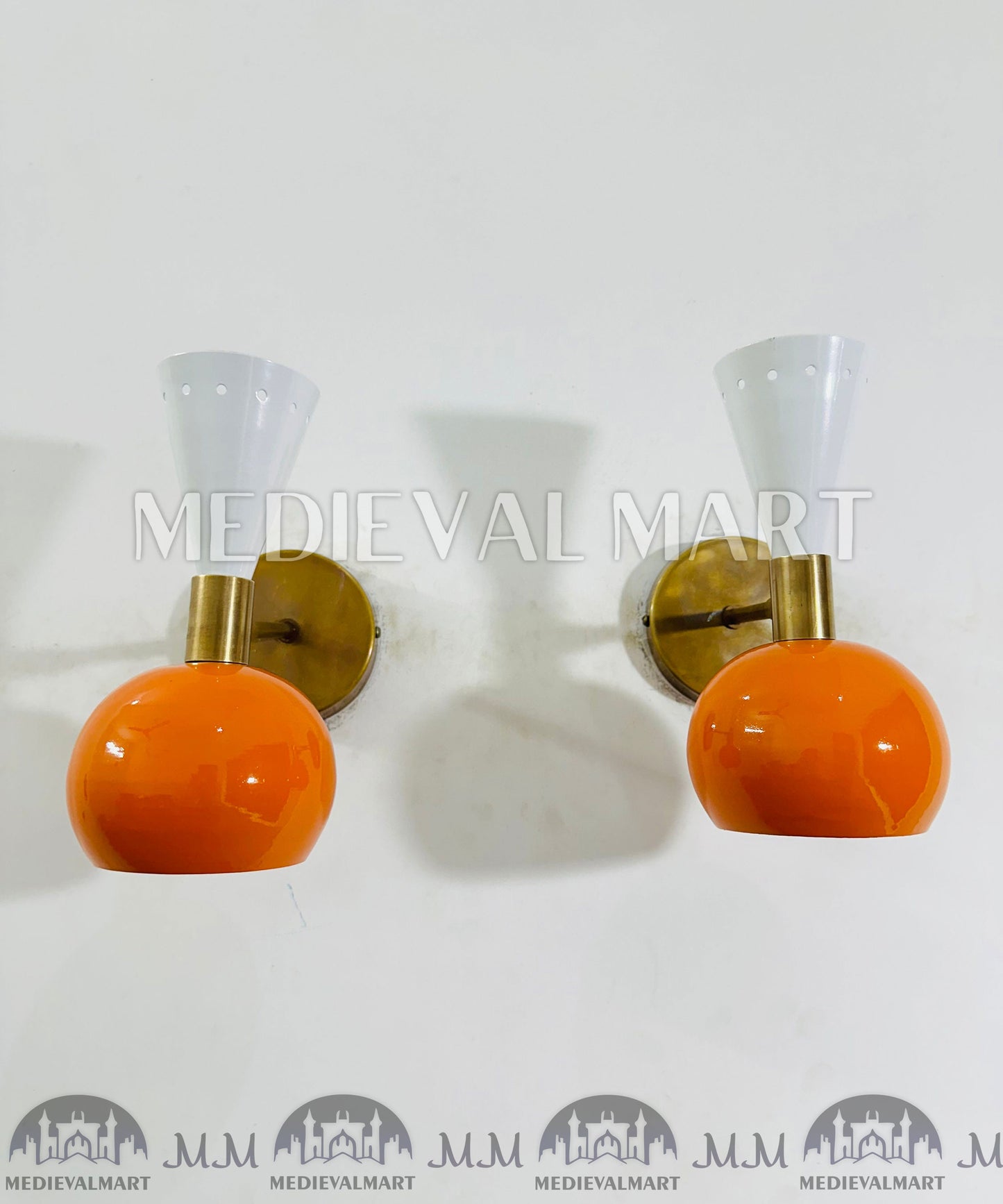 MEDIEVALMART Handmade Mid Century Italian Wall Sconce Diabolo Modern Wall Light