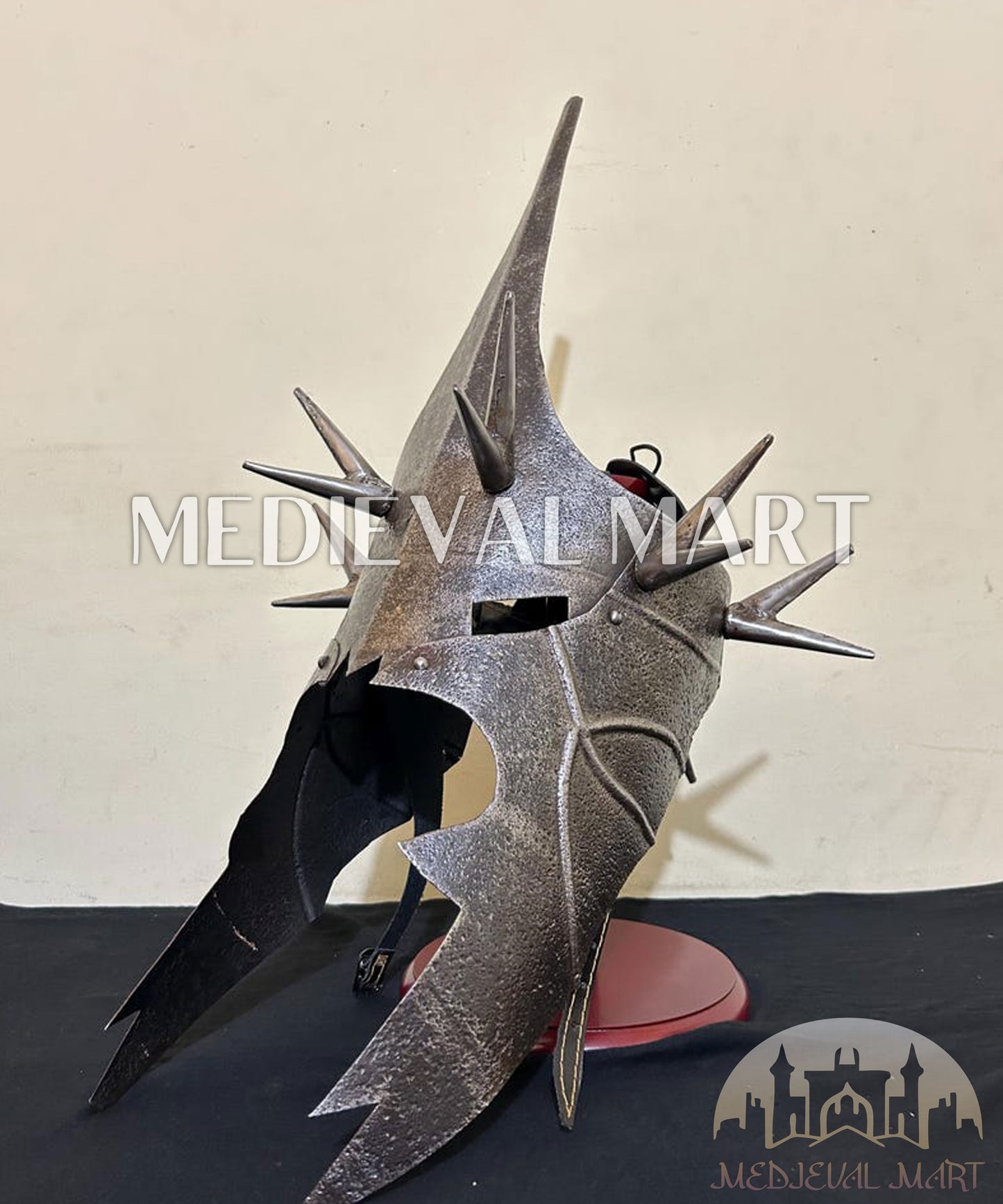 MEDIEVALMART "Nazgul" Witcher King Helmet Costume W/H Free Stand | LOTR Props