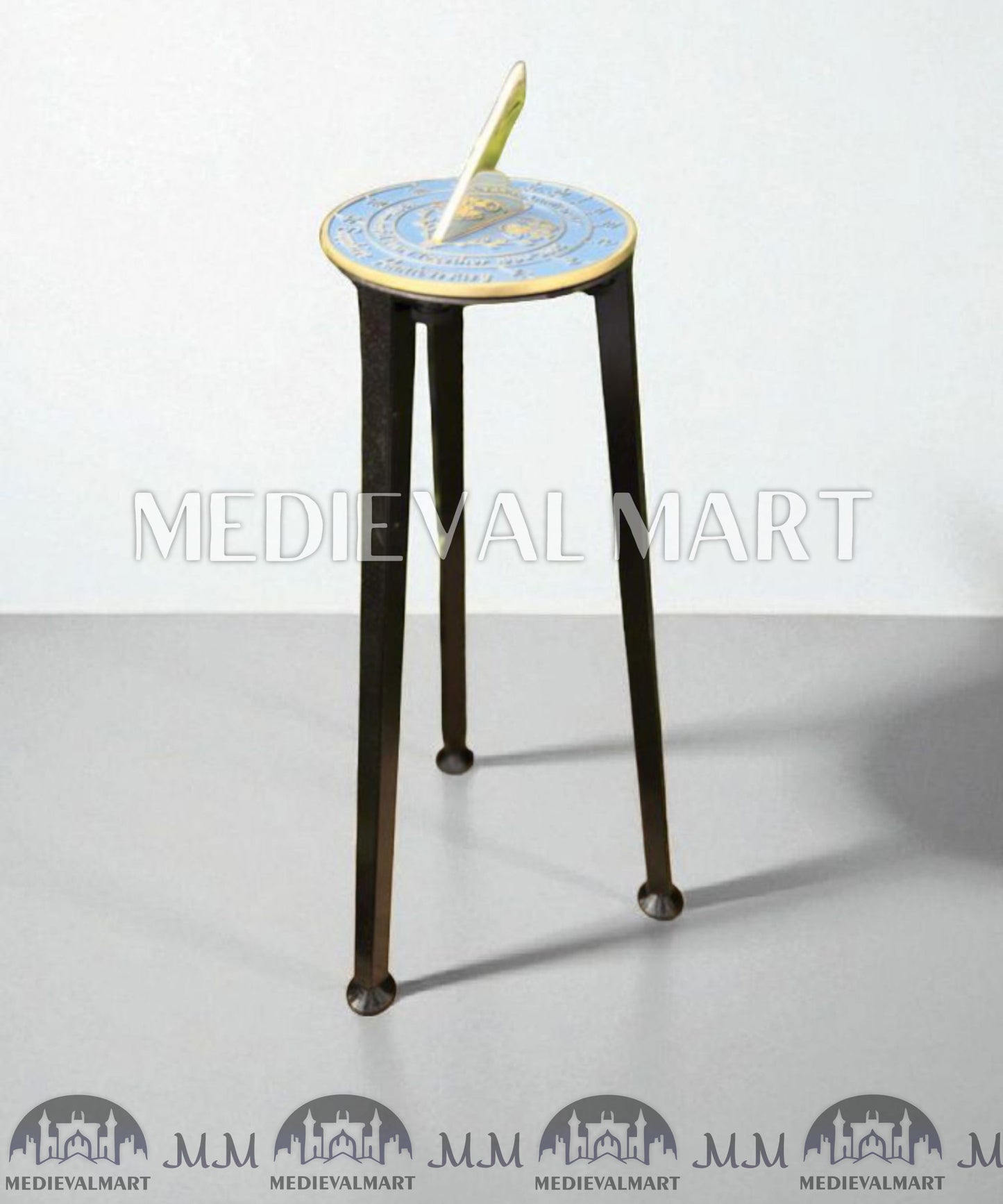MEDIEVALMART 45th "Wonderful Years" Sapphire Anniversary Sundial Clock Best Gift For Anniversary Day