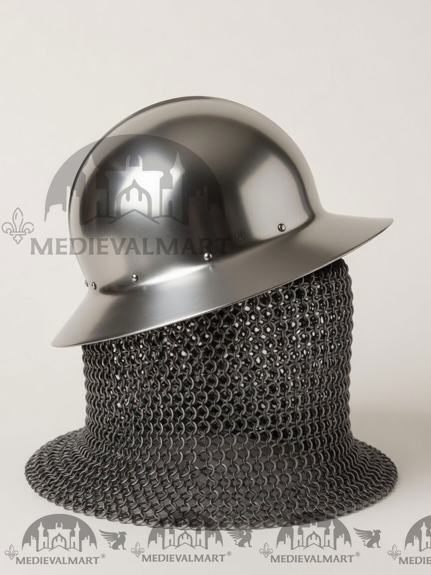 MEDIEVALMART Casque Celleta médiéval pour homme avec cotte de mailles