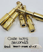 MEDIEVALMART Nautical Miniature Brass (Set of 4) Telescope: Steampunk Spyglass Pendant Charm