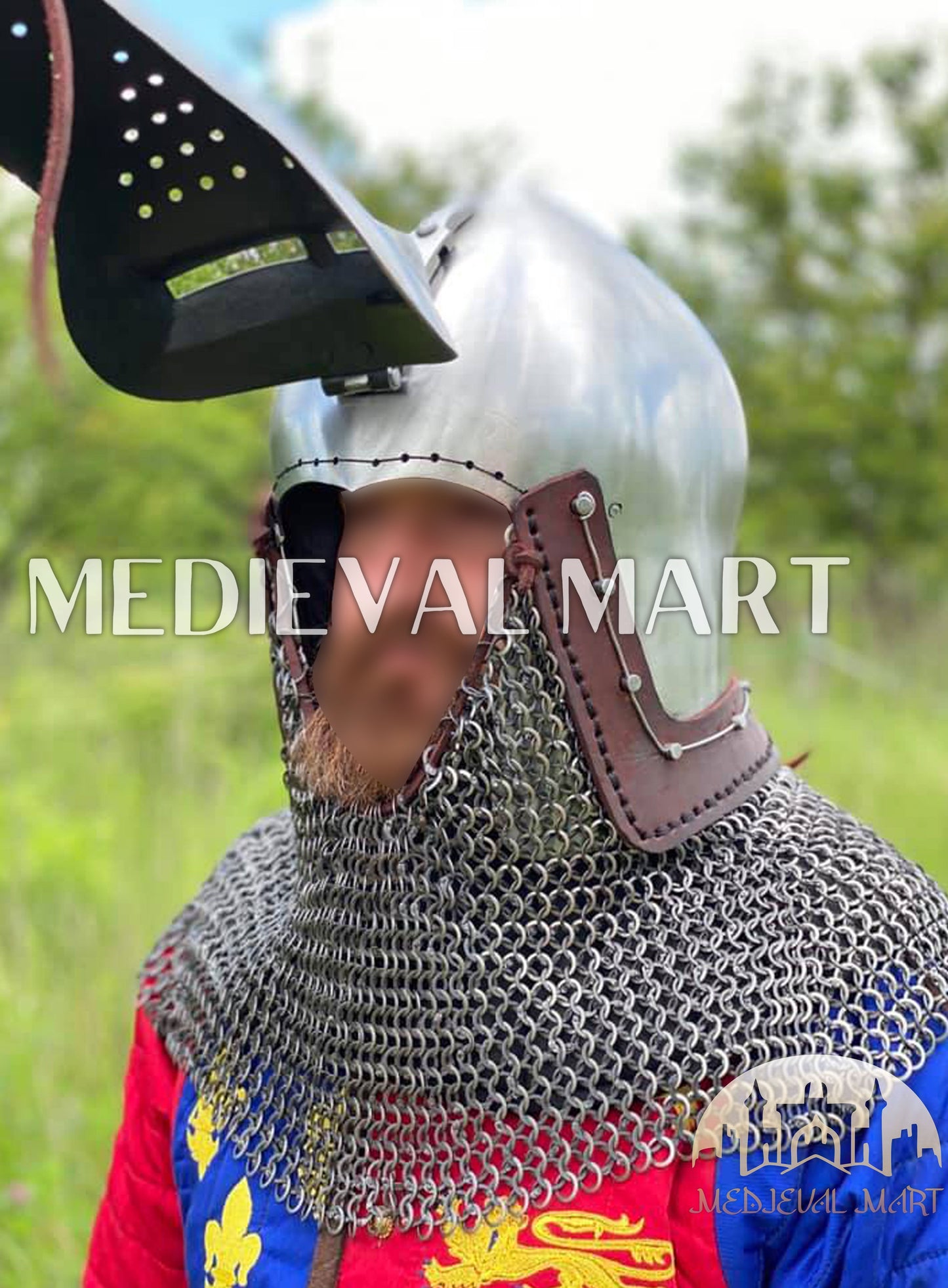 MEDIEVALMART Extreme Collection of Medieval Bascinet Longface Buhurt kalpvissior Helmet