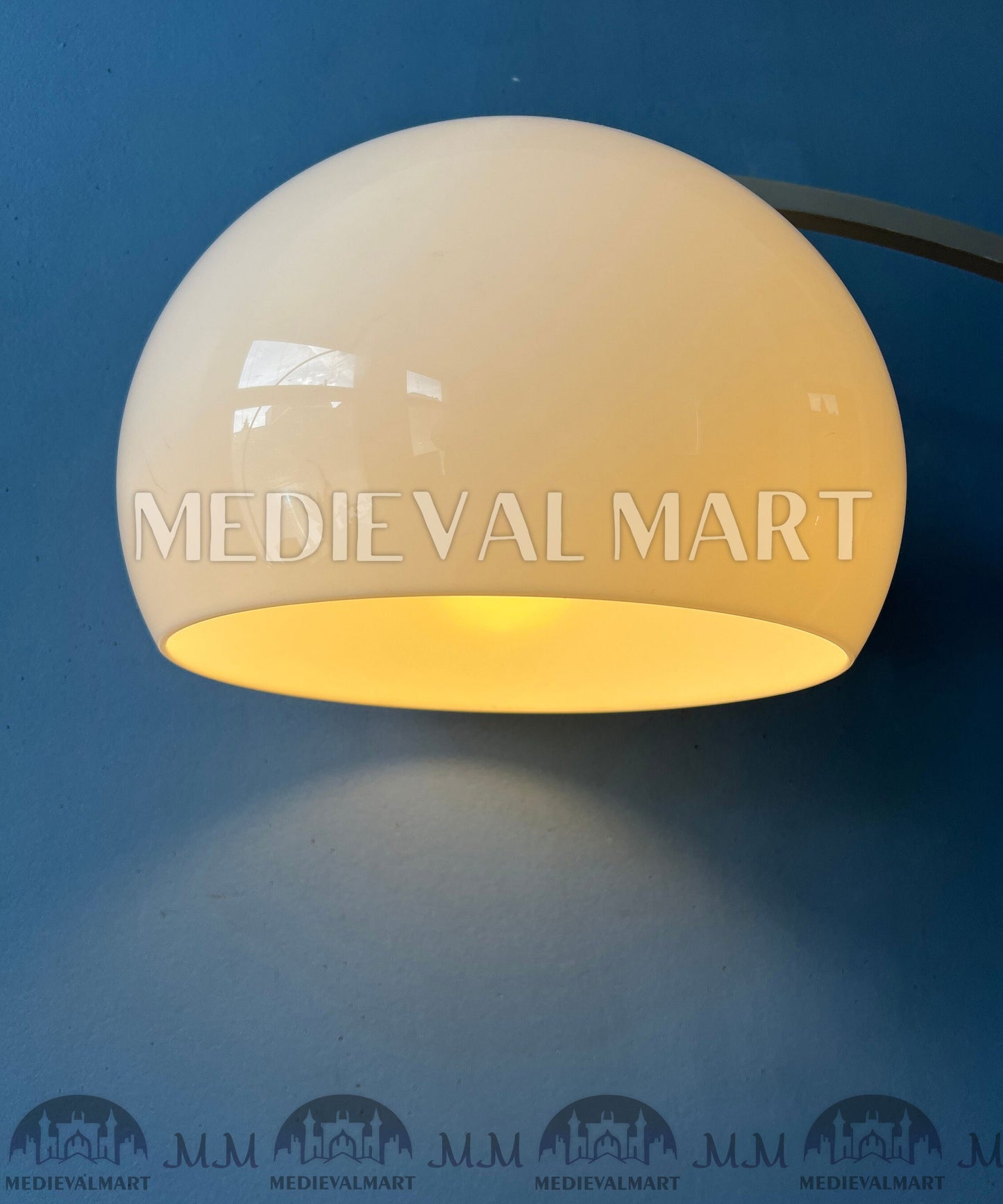 MEDIEVALMART Vintage Mid Century GEPO Space Age Mushroom Arc Floor Lamp