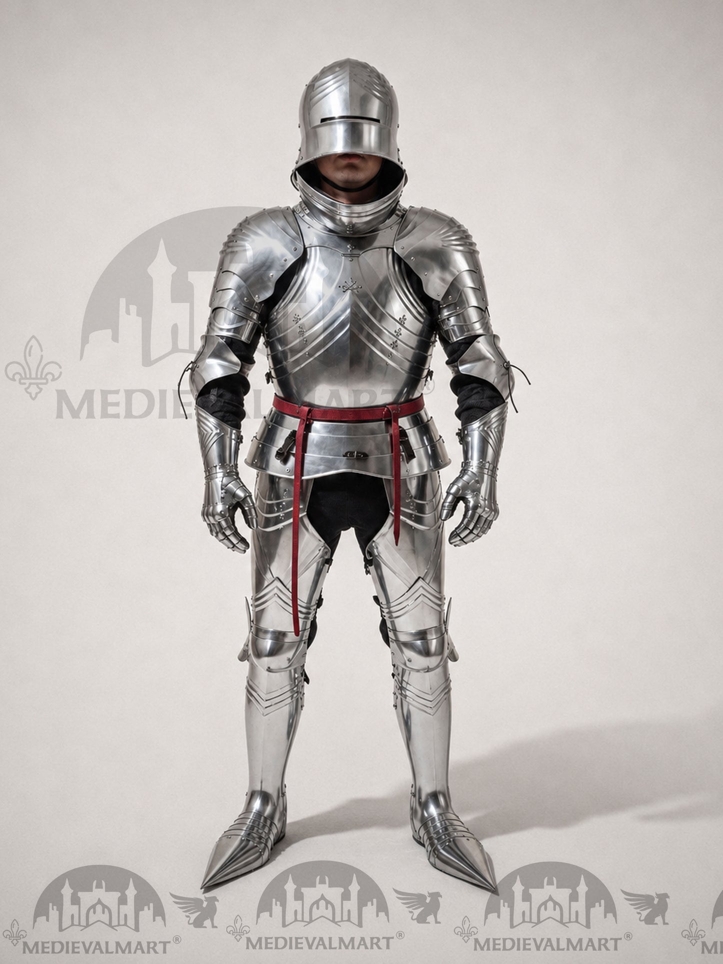 MEDIEVALMART Medieval 15th century Germans knight warrior full body complete metal armour costume with Sword