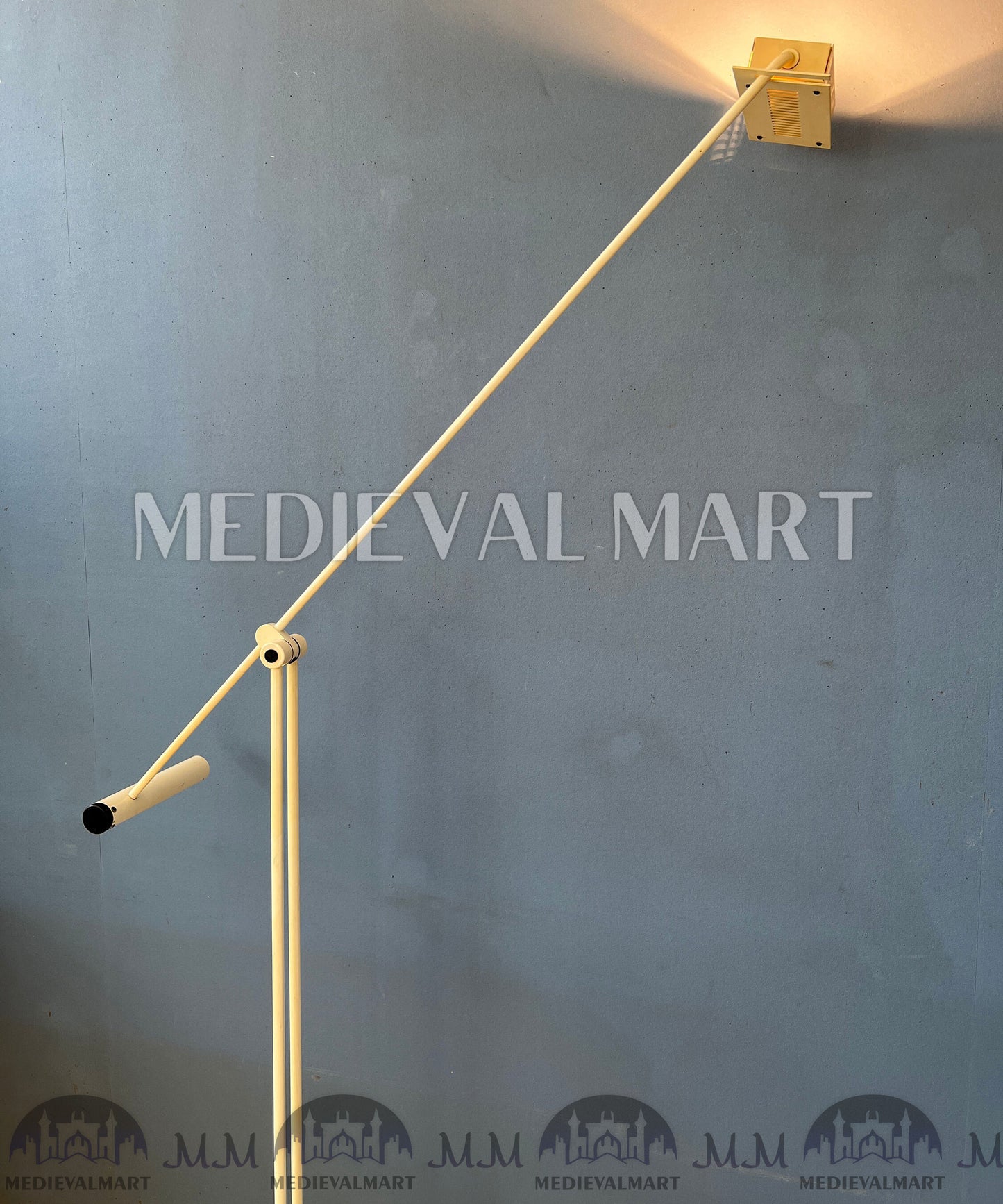 MEDIEVALMART 1970s White Samurai Floor Lamp by Shigeaki Asahara for Stilnovo