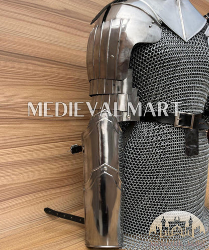 MEDIEVALMART (Solmara Knightward) Women’s Armor  W/H (Blazing Fury) Chainmail + Arms Armor