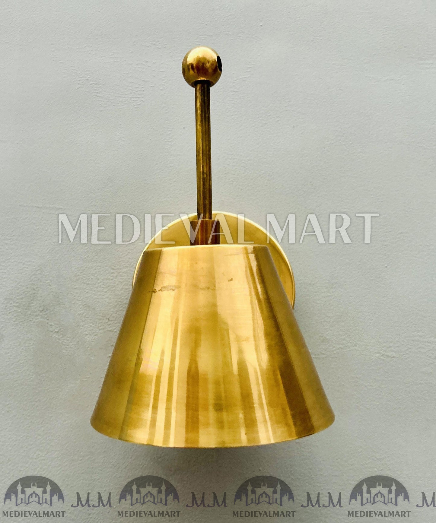 MEDIEVALMART Brass Wall Sconce: Gothic Mid Century Modern Vanity Light Fixture