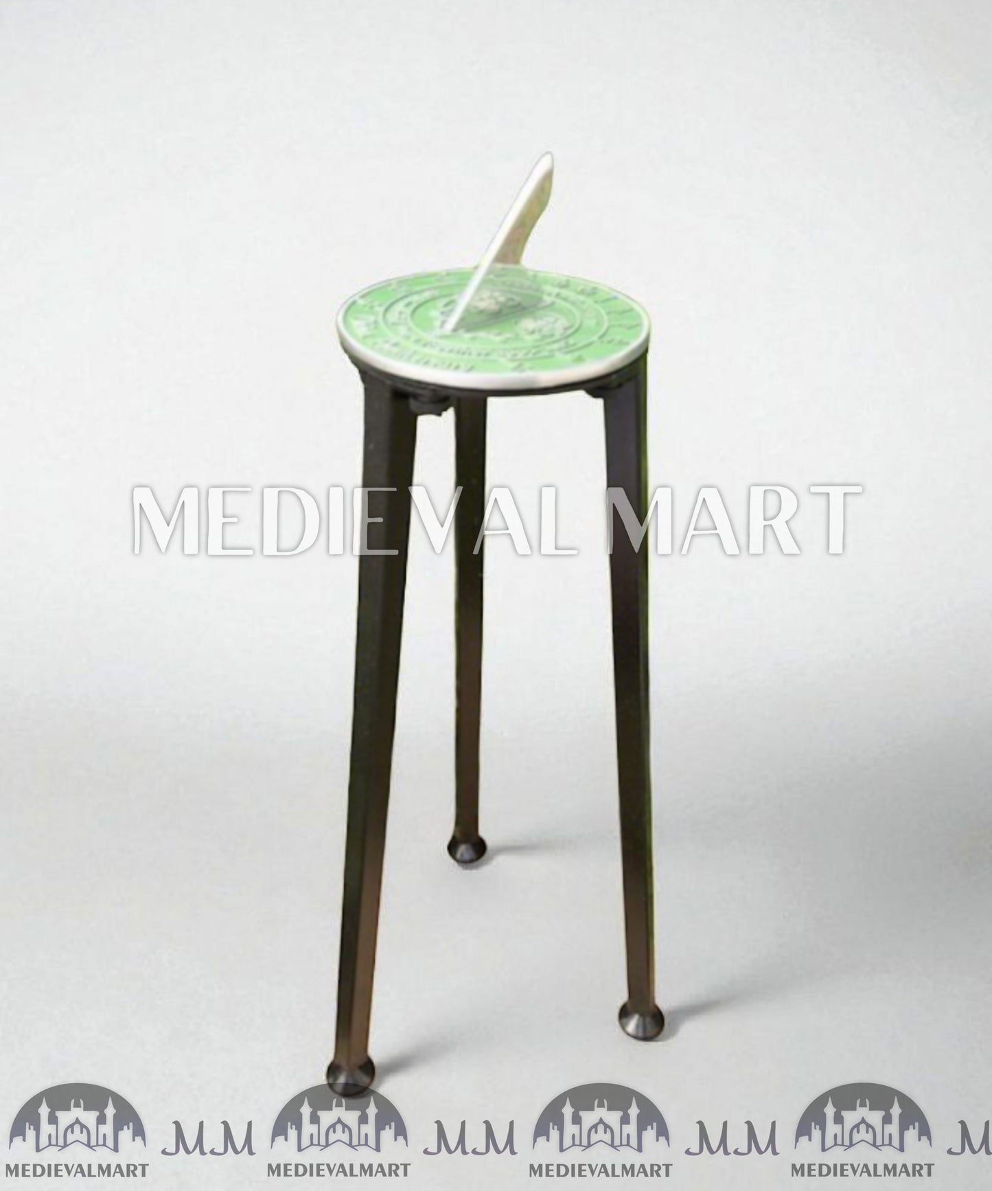 MEDIEVALMART 20th "Wonderful Years" China Anniversary Sundial Clock Best Gift For Anniversary Day