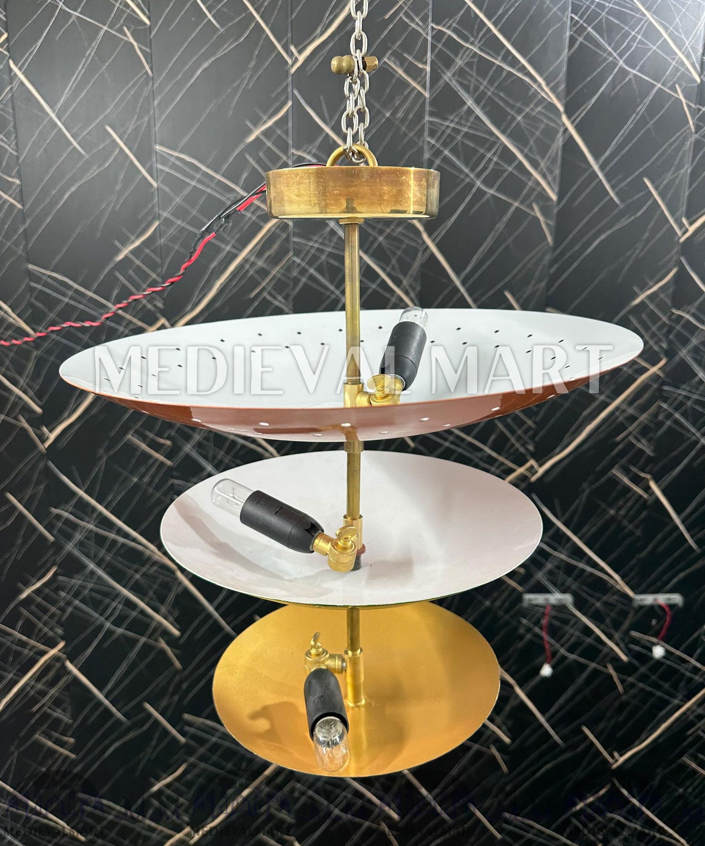 MEDIEVALMART Customized Modern Brass Pendant Light: Handcrafted Ceiling Lamp
