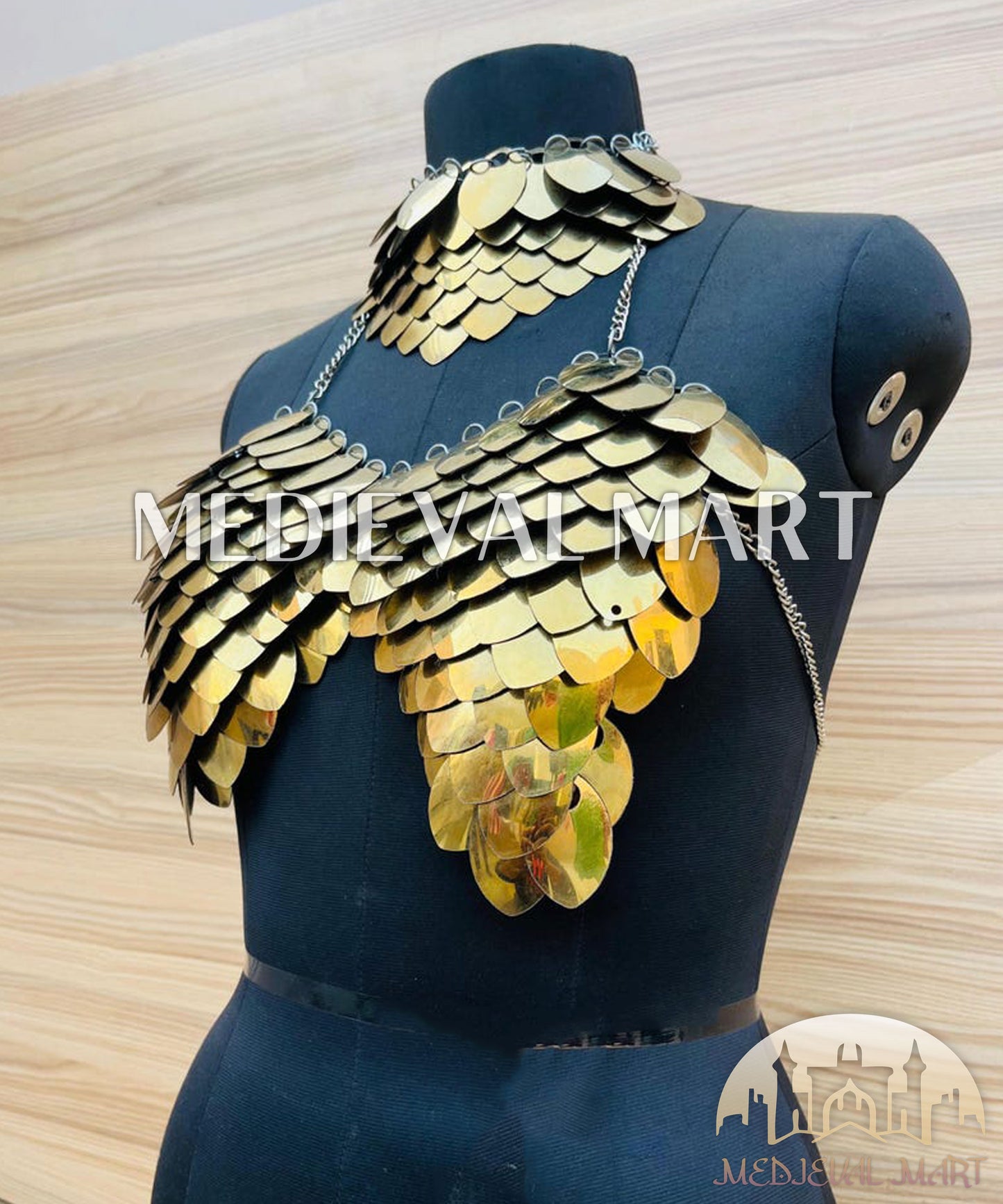 MEDIEVALMART Women’s (SunForge) Plate Bra Armor W/H Neck Armor