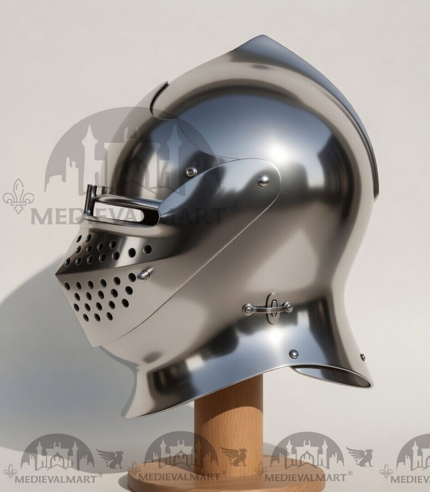 MEDIEVALMART European Gothic Sallet Helmet XV Century Christian Knighthood LARP; SCA